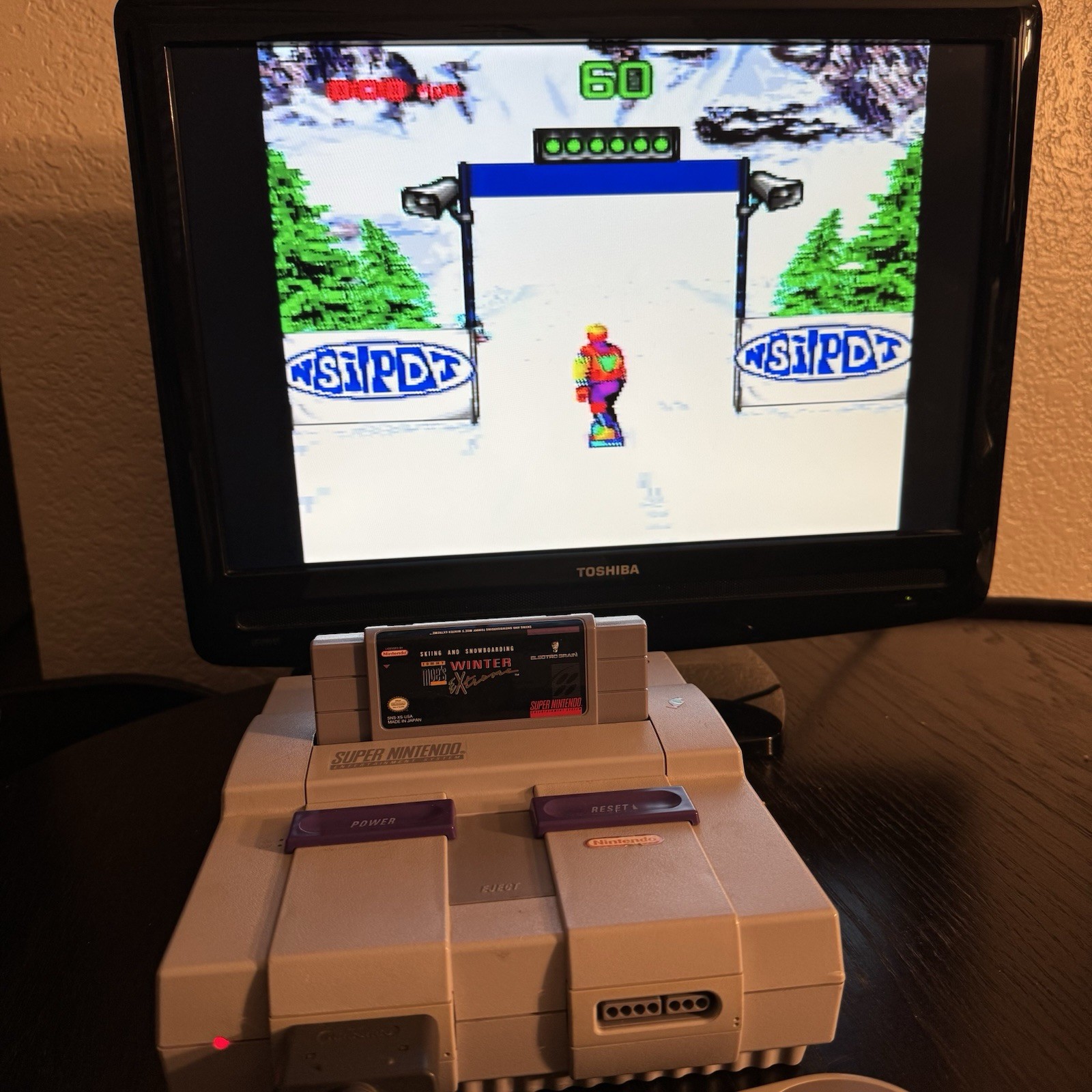 Tommy Moe’s Winter Extreme Skiing & Snowboarding SNES Authentic Cartridge Tested