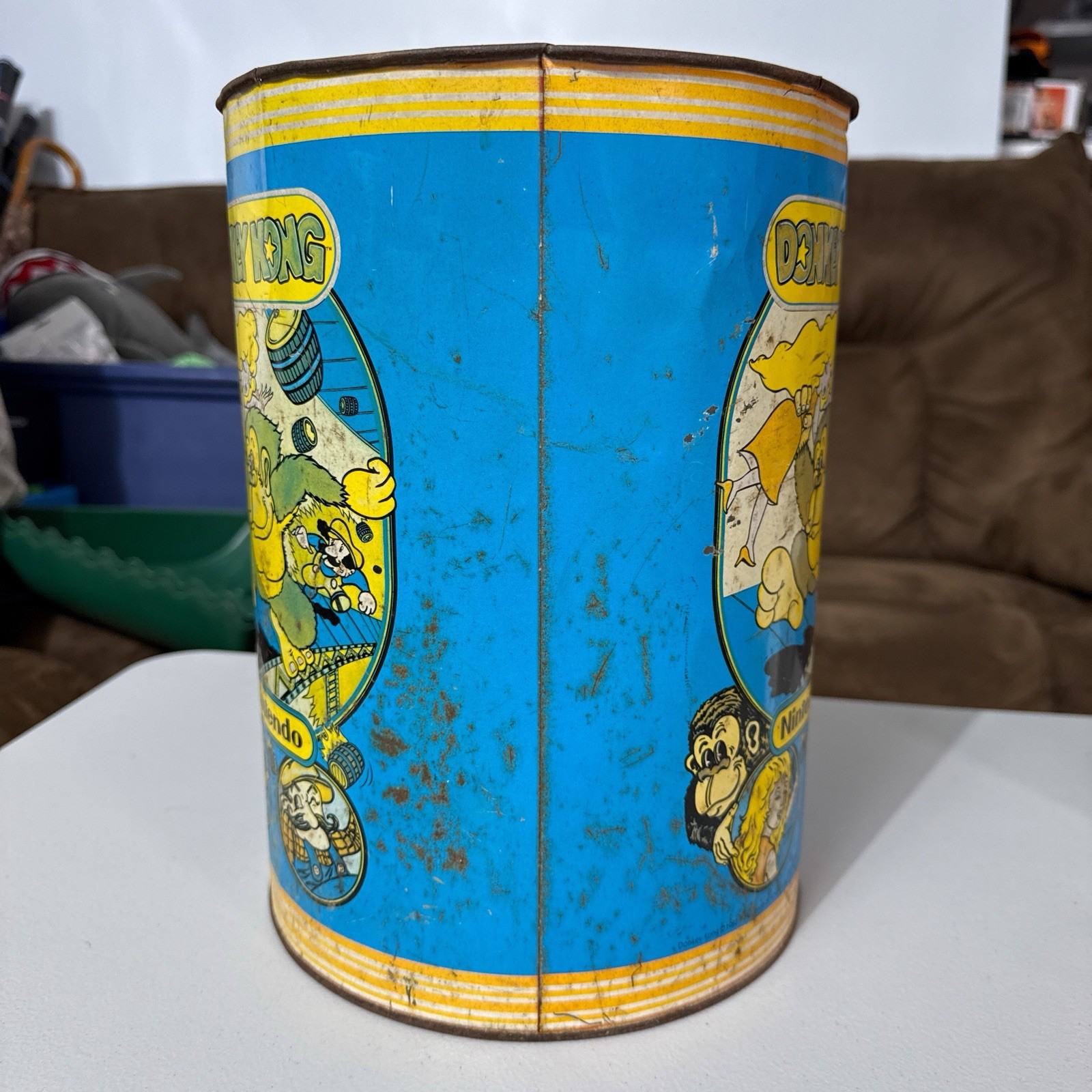 Nintendo DONKEY KONG Garbage Bin Trash Can Waste Basket NES Rare Edition 1982