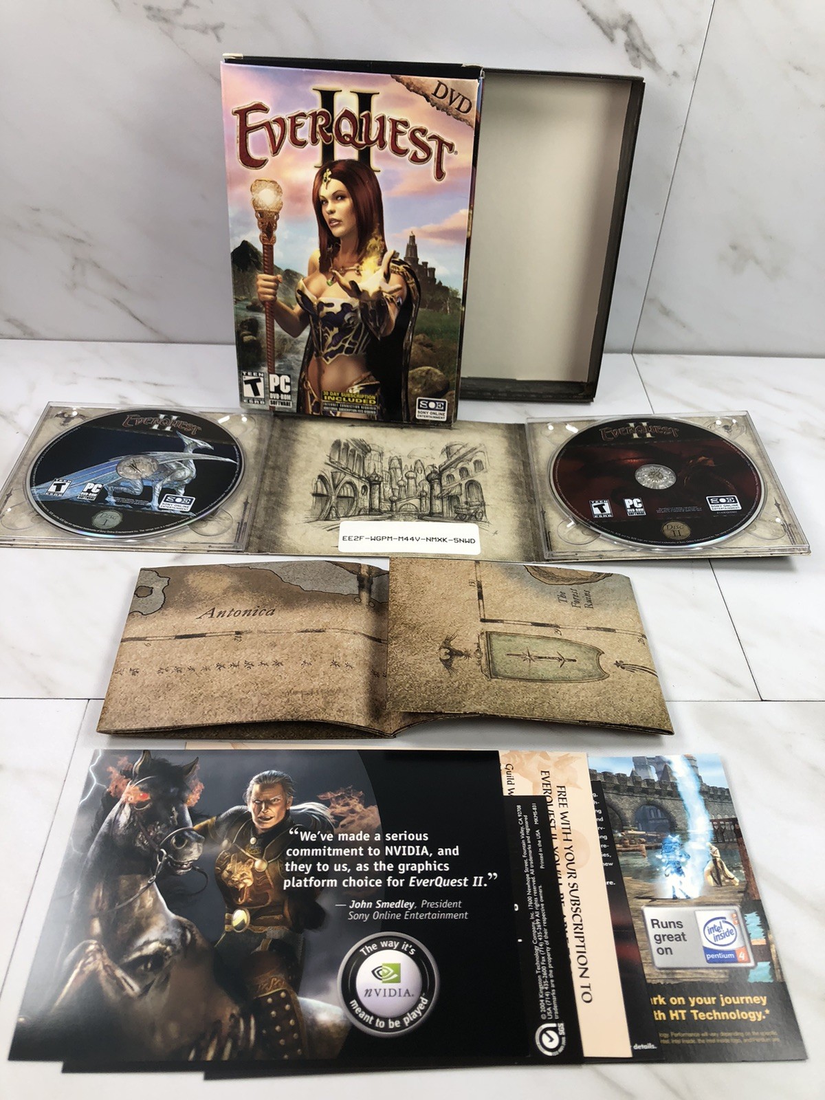 EverQuest II 2004 Sony PC ~ DVD-ROM & CD-ROM ~ Lot of 2