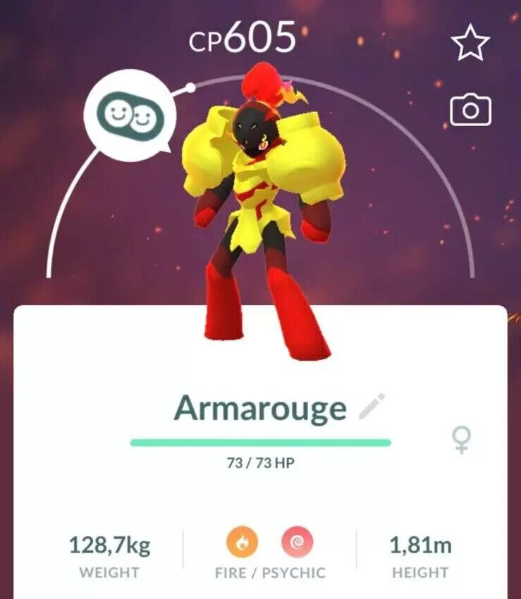 Pokémon – Armarouge CP Under 1500 – P T C – See Description