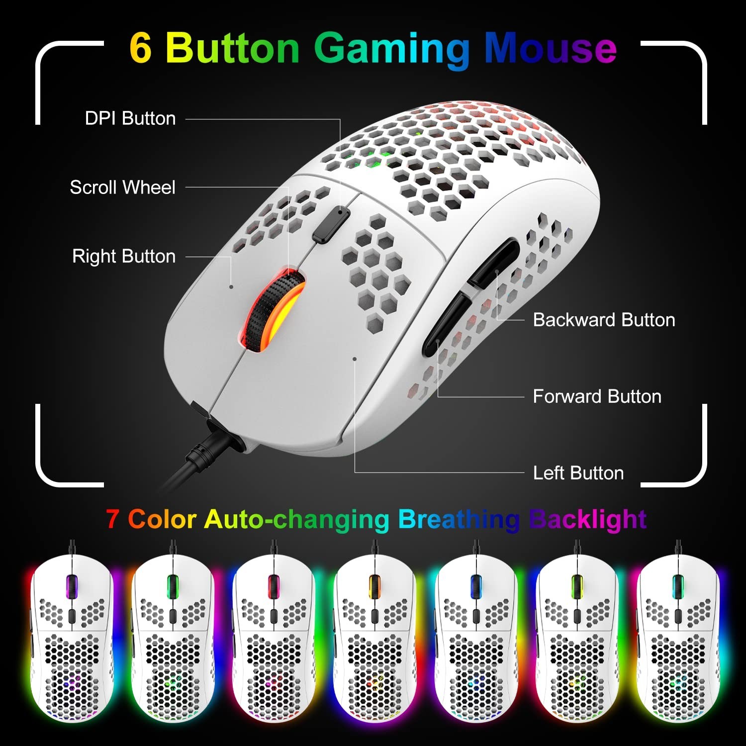 60% Gaming Keyboard and Mouse Combo Samll Mini RGB Backlight Mechanical Feeli…