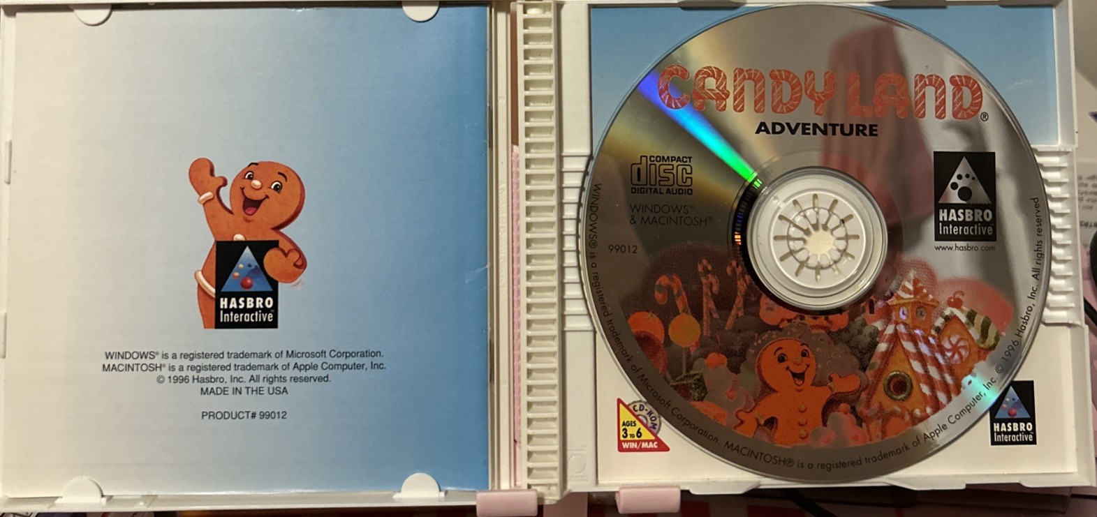 Candy Land Adventure PC/Mac CD-Rom COMPLETE 1997 Hasbro Interactive