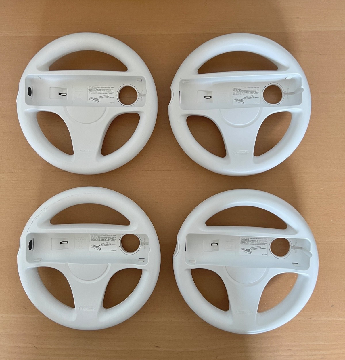 Lot of 4 Genuine OEM Official Nintendo Wii RVL-024 Racing Steering Wheels