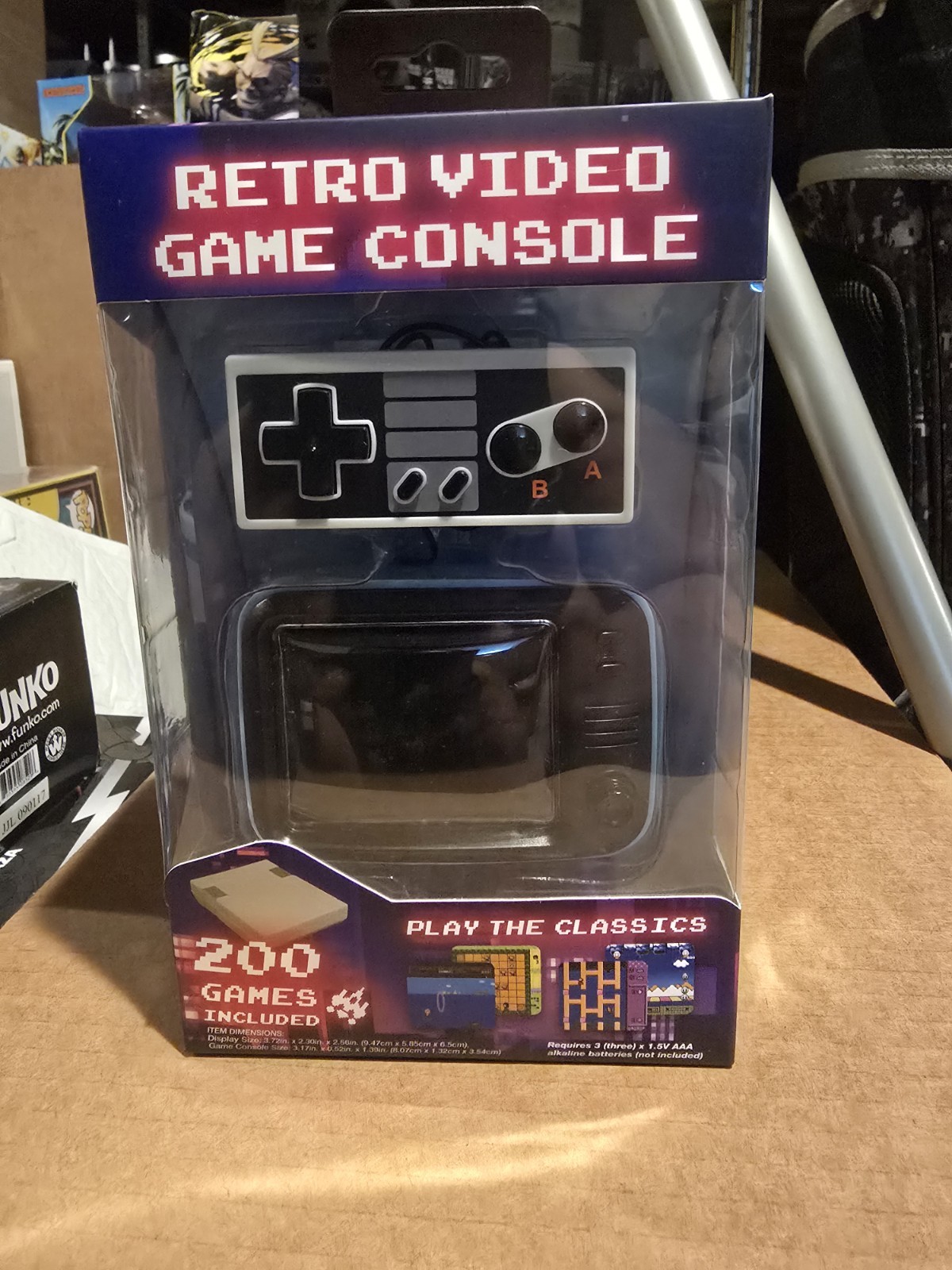 Retro Video Game Console Handheld System, 200 Built-in Games, Controller, Black