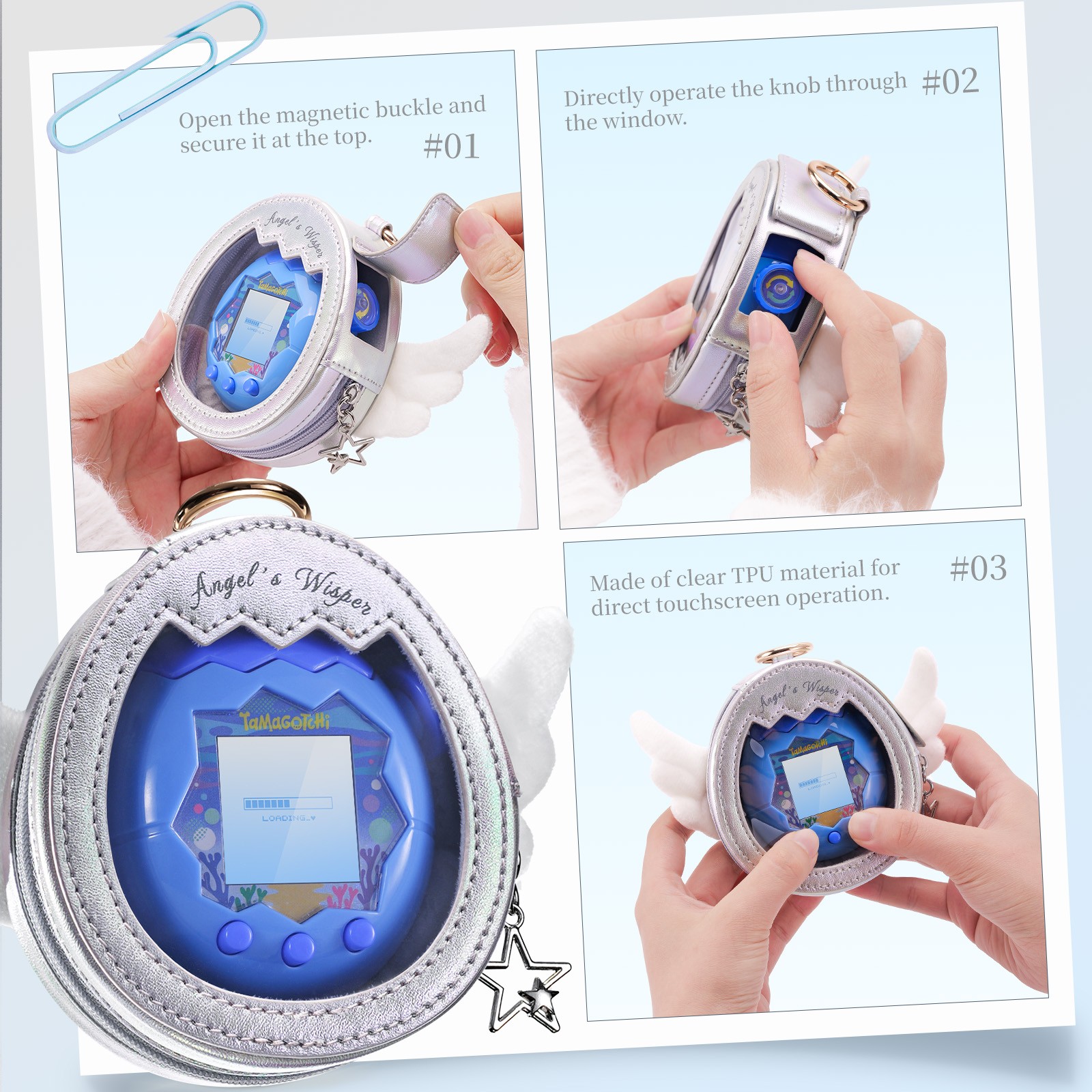 Geekshare Storage Bag for Tamagotchi Paradise Protective Case for Virtual Pet