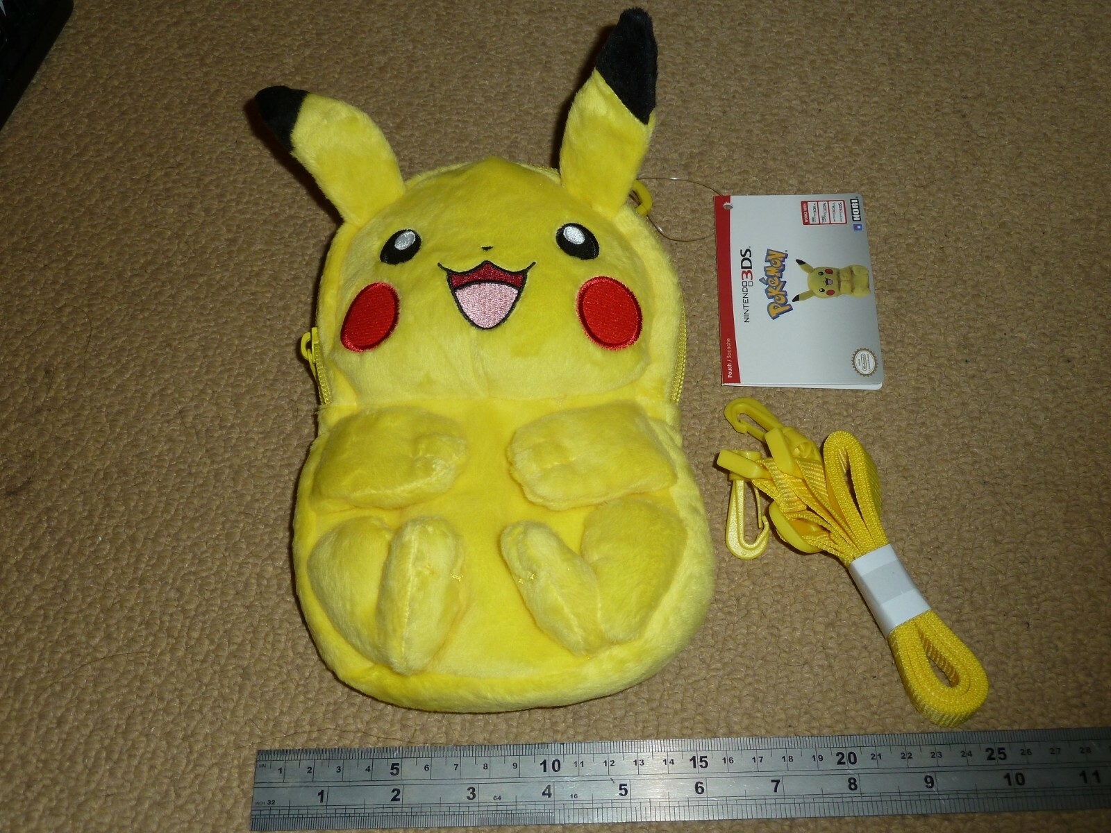 NINTENDO 3DS XL OFFICIAL POKEMON PIKACHU SOFT PLUSH CONSOLE CARRY CASE POUCH NEW