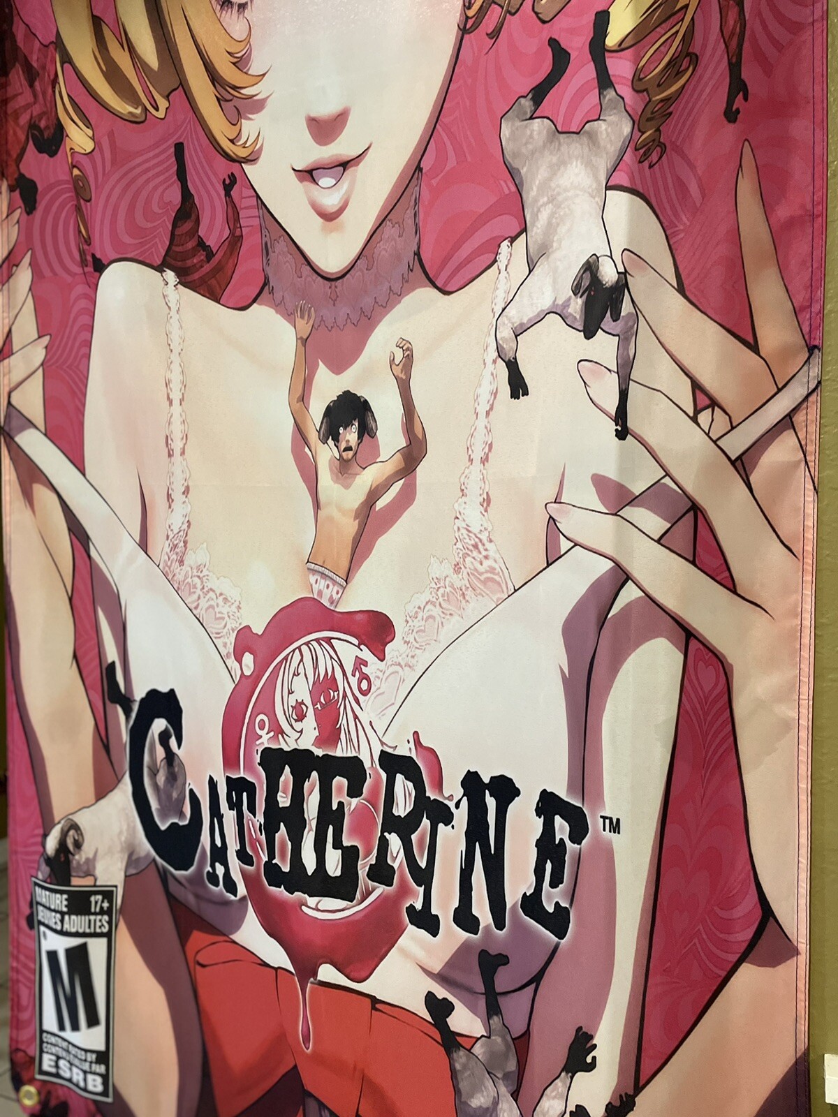 Catherine 5′ Flag Banner Poster Sony PlayStation 3 PS3 Atlus Rated M