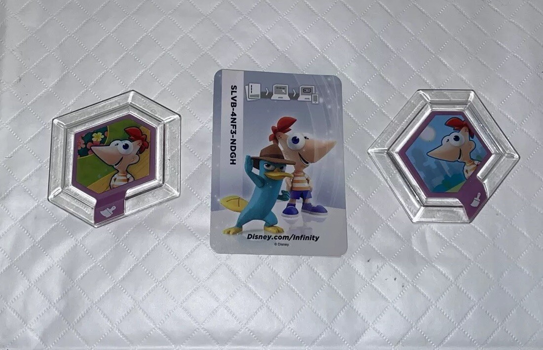 Disney Infinity Phineas & Ferb Figure Character Phineas and Agent P Perry Lot