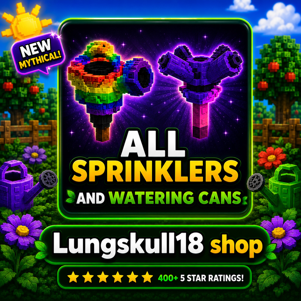 🪴Grow a Garden 2 | All Sprinklers And Watering Cans | GAG2 Fast & Easy