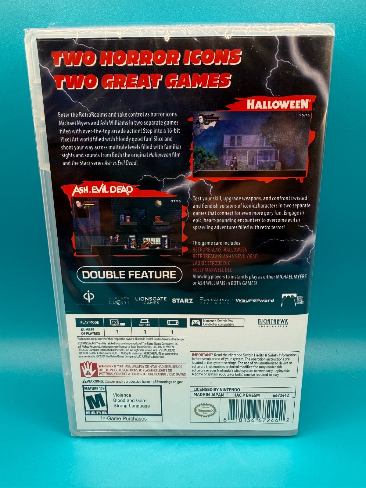 Halloween & Ash vs Evil Dead Retro Realms Double Feature Nintendo Switch SEALED