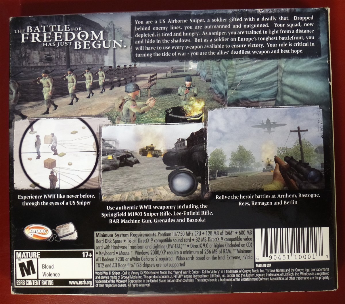 Video Game PC World War II Sniper Call to Victory NEW SEALED Jewel