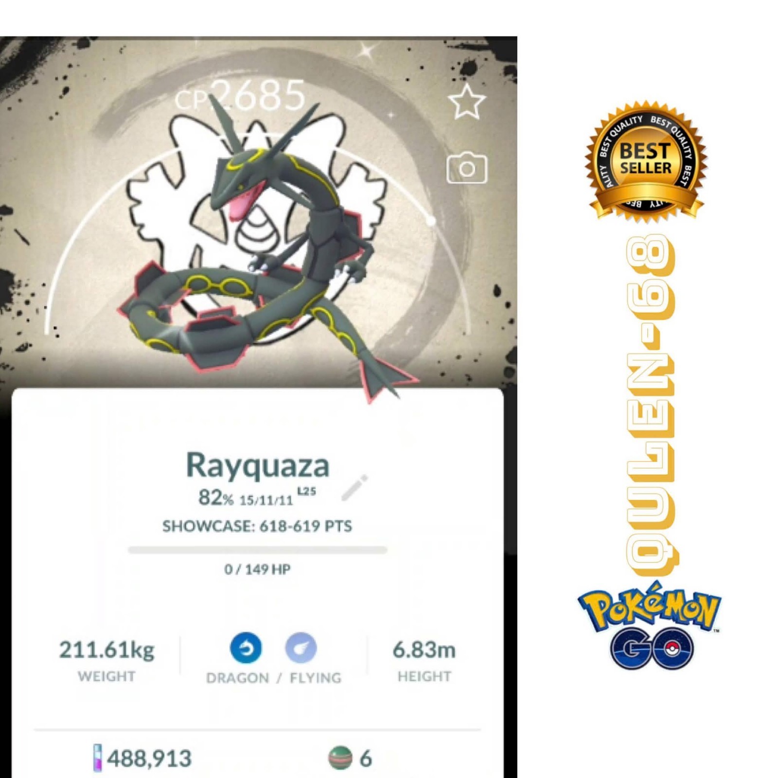 Pokémon Go – Shiny Rayquaza special Background Go fest 2026 – Trade Registered