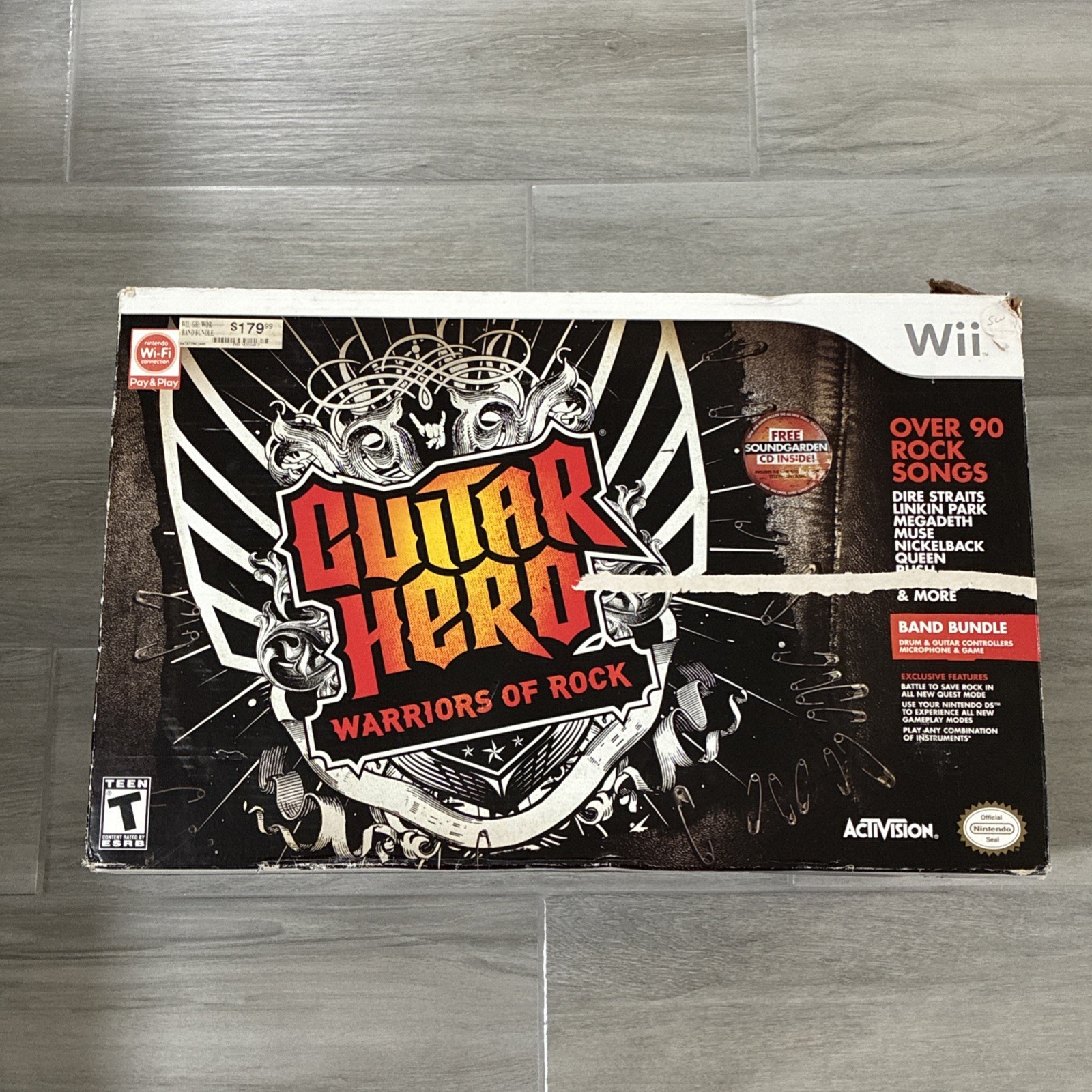 Wii Guitar Hero Warriors of Rock Band Bundle Wii Nintendo CIB (Read Desc)