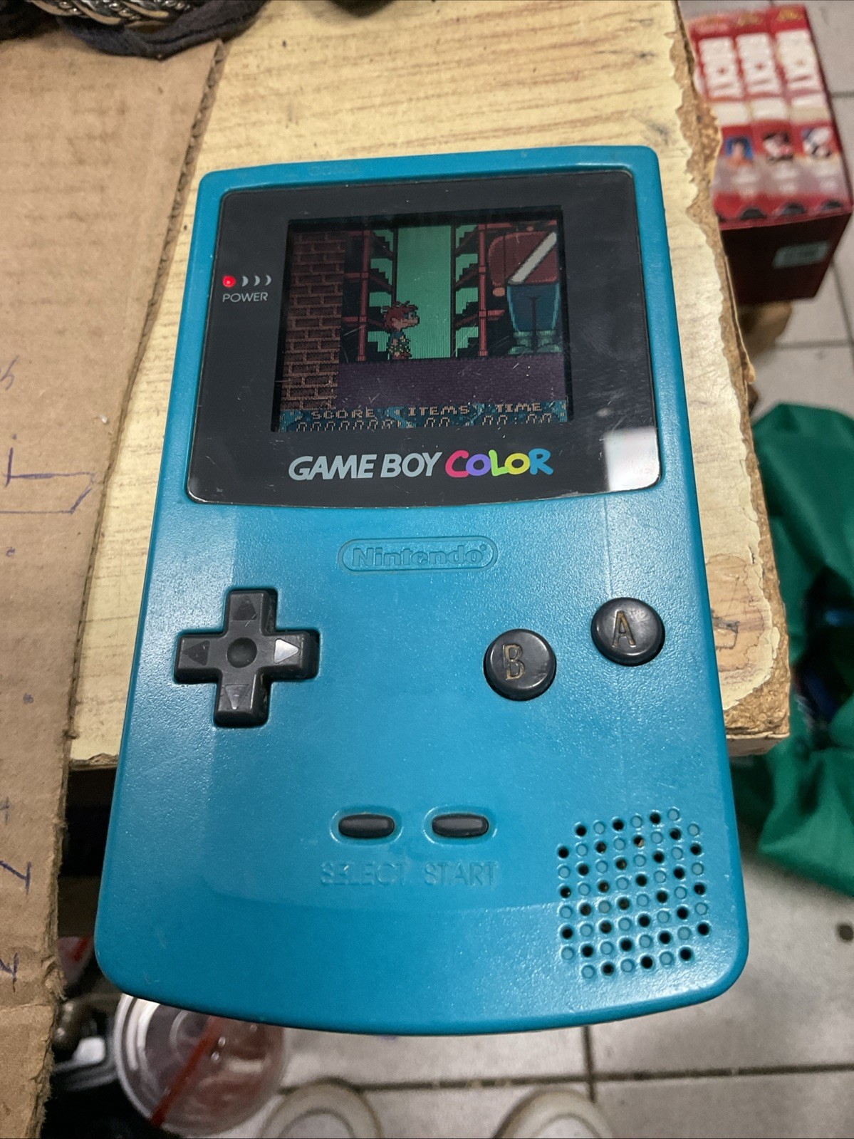 Nintendo Gameboy Boy Color Teal Green Console CGB-001 Tested & Working
