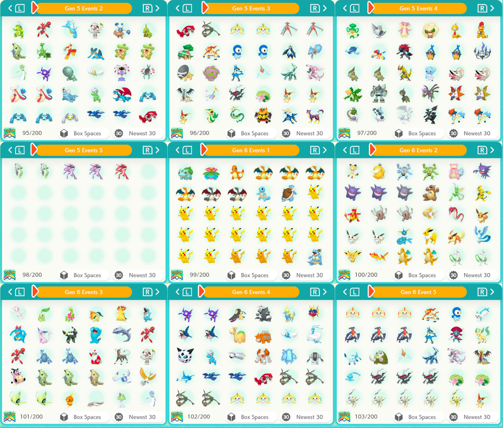 ✨Full Event Dex Bundle | All Events Gen 3-7 | Pokemon HOME | ENG/JPN/KOR ✨
