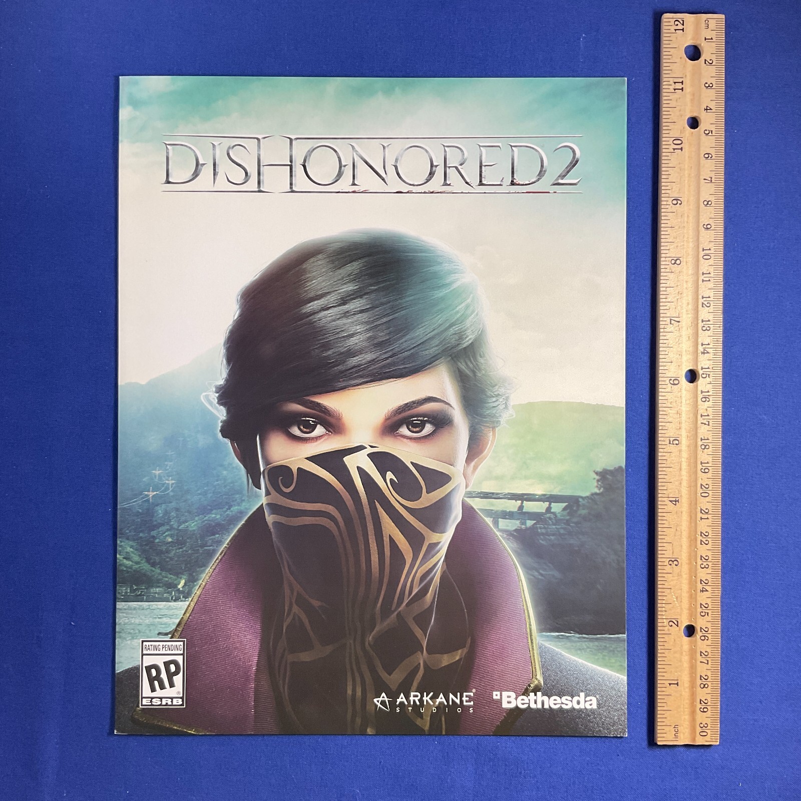 DISHONORED 2 Video Game Launch Kit Promo Fold Out Marketing Booklet 2016