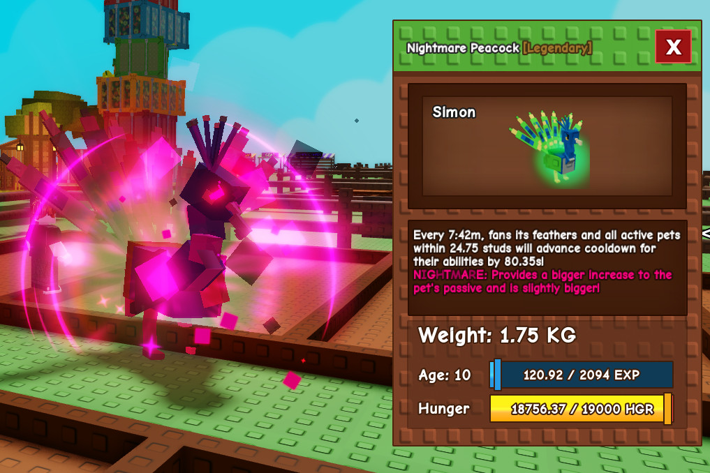 Nightmare Mutated Peacock – Grow A Garden – Roblox – Fast & Easy!