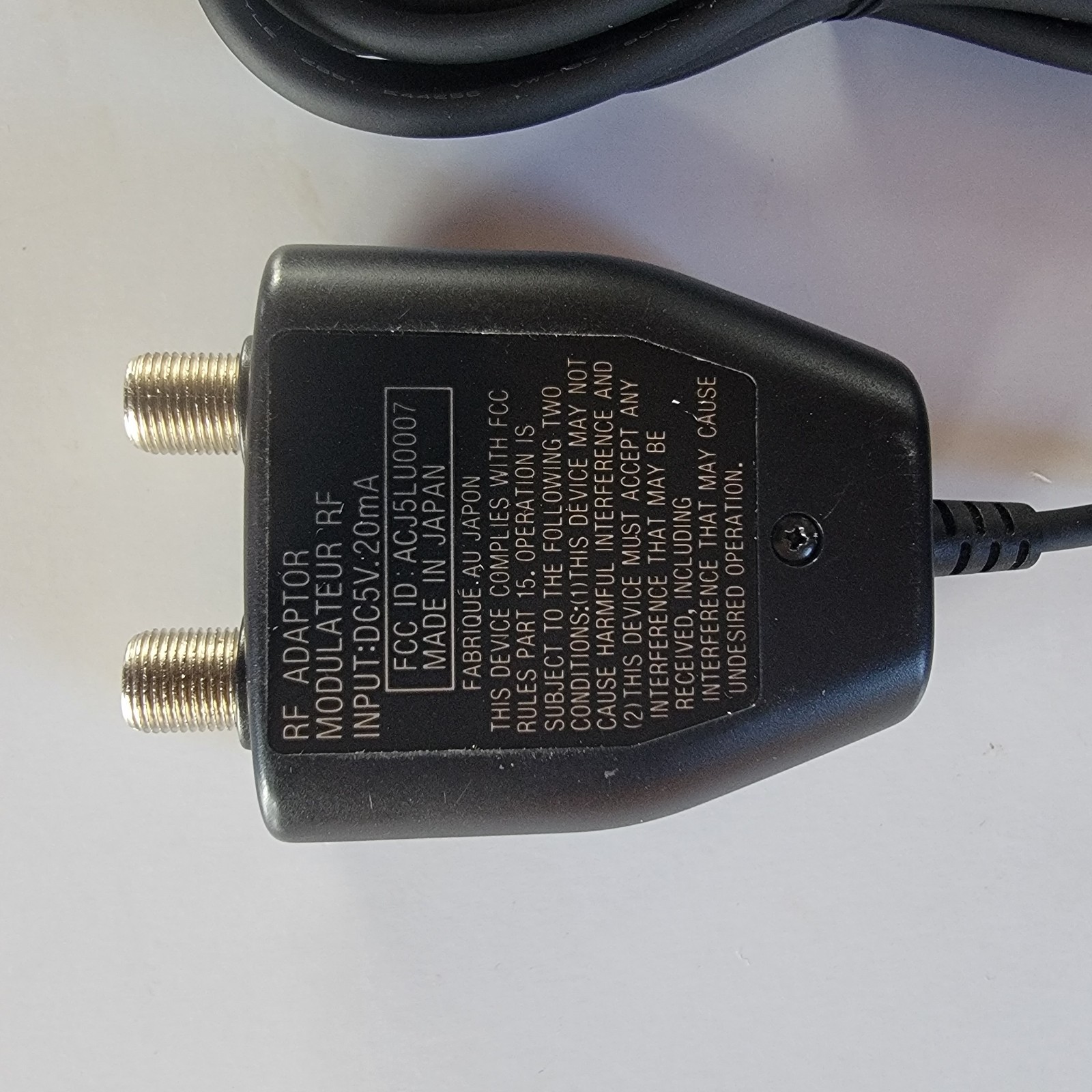 ​Panasonic PV-RF15 RF Adaptor Modulator for VCR to TV Connection Vintage OEM