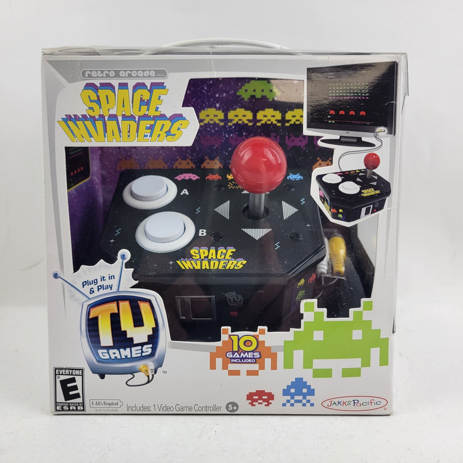 JAKKS Pacific Plug & Play TV Games – Space Invaders – 10 Games Included. New