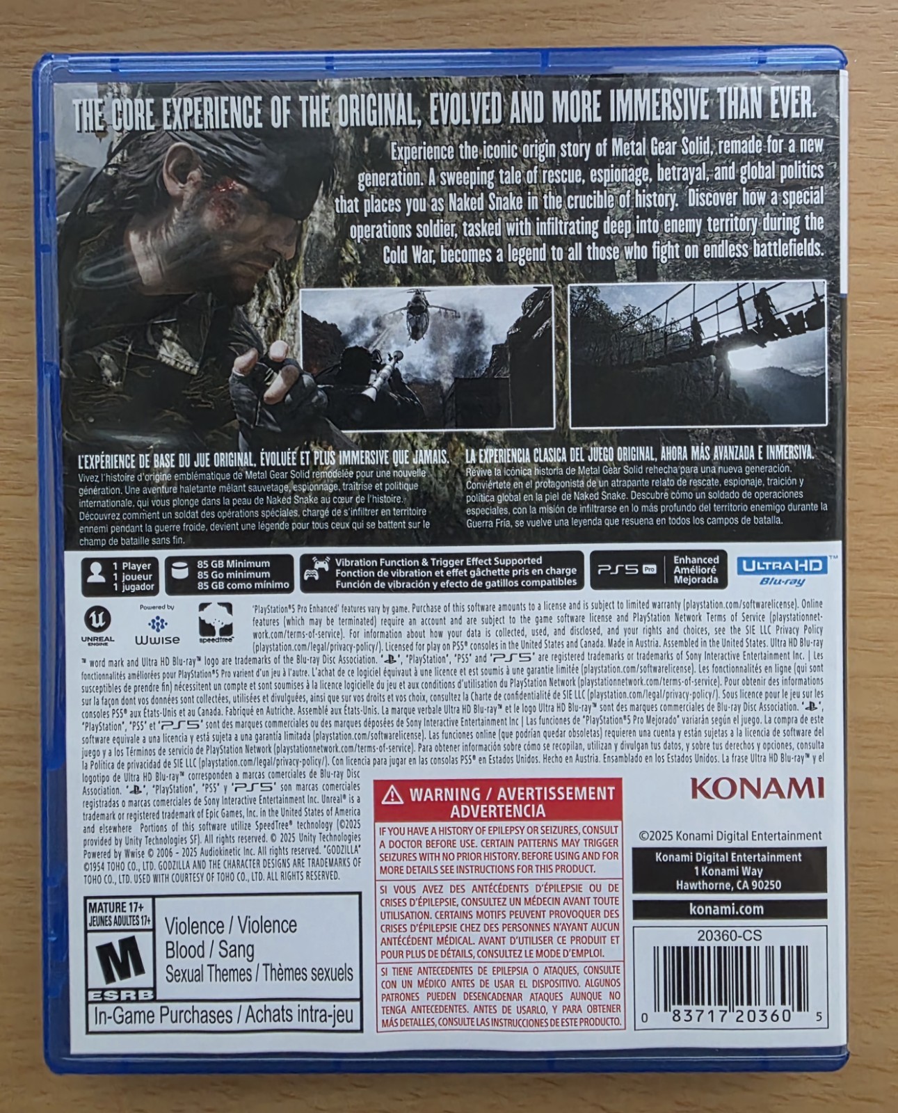 Metal Gear Solid Delta: Snake Eater & Master Collection Vol.1 PlayStation 5 PS5