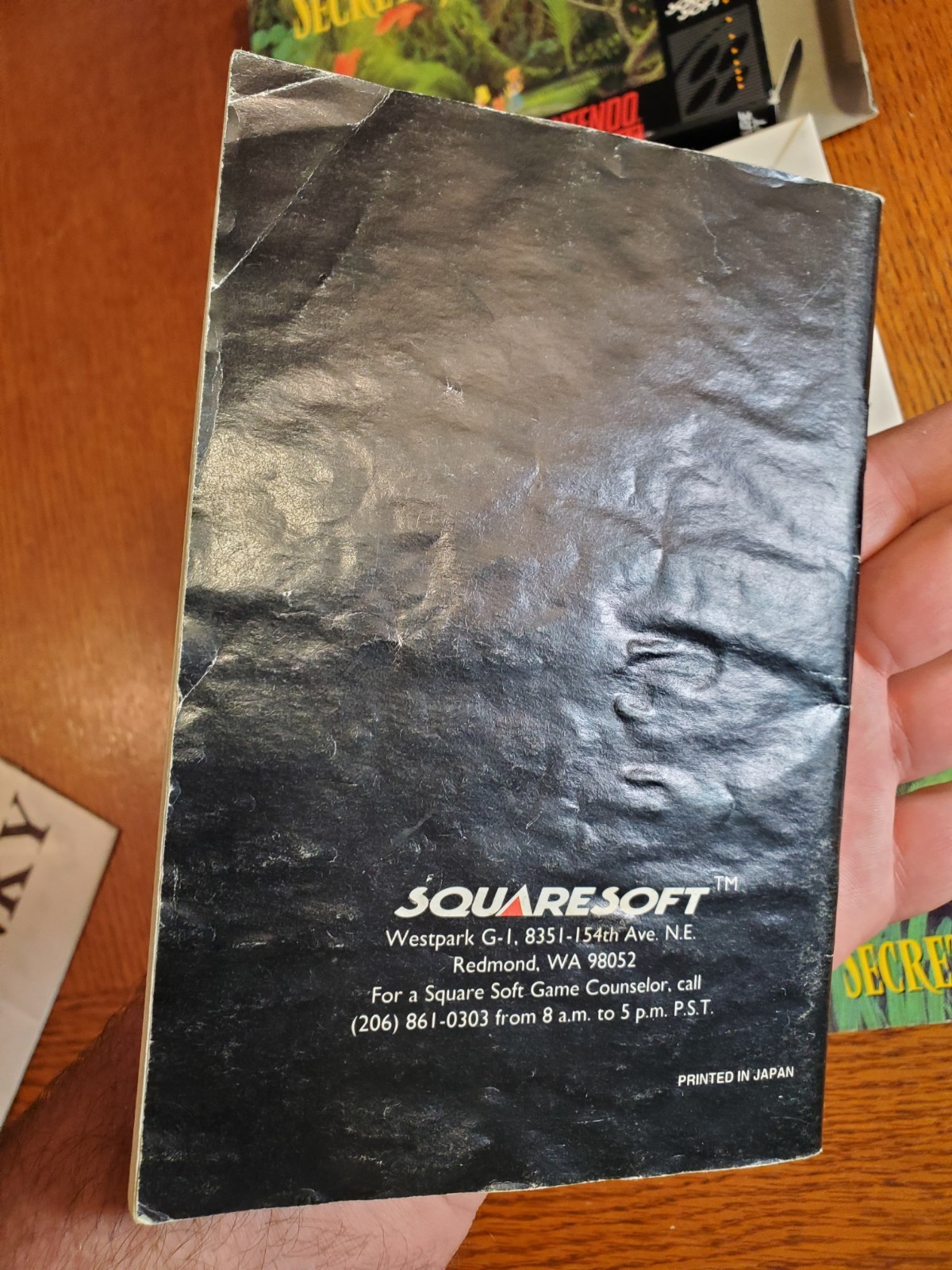 Secret Of Mana SNES Original Box Only Manual And Map