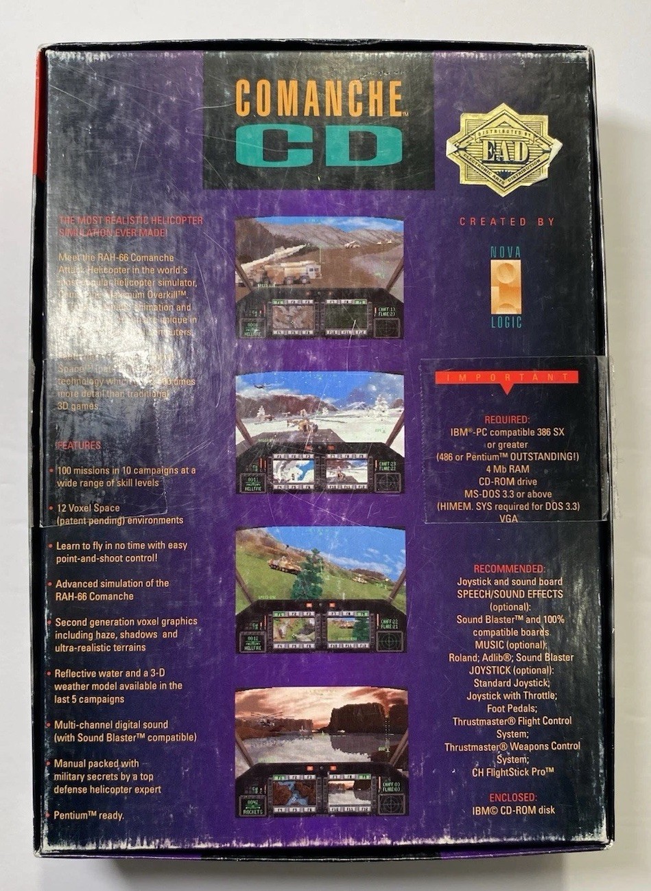 Classic PC Games Comanche Maximum Overkill & Earthsiege W/ Expansion C/W Manuals