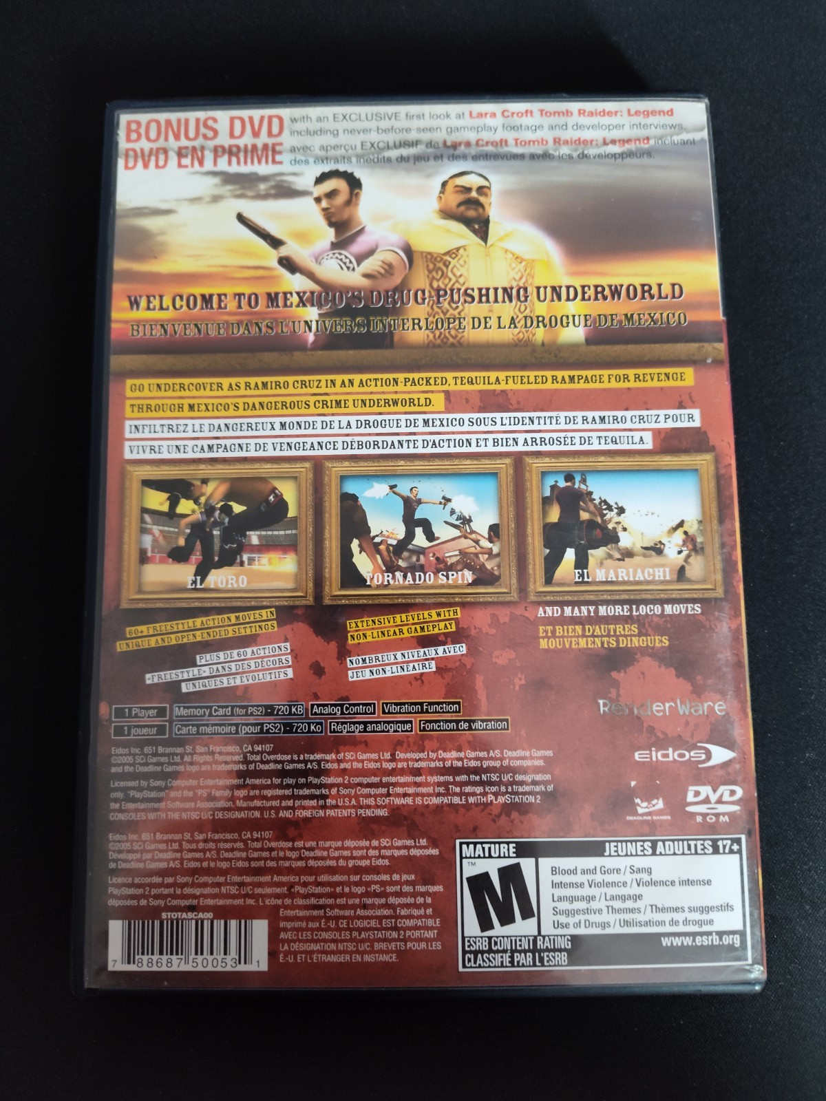 Total Overdose: A Gunslinger’s Tale in Mexico (Sony PS2) no manual no bonus disc