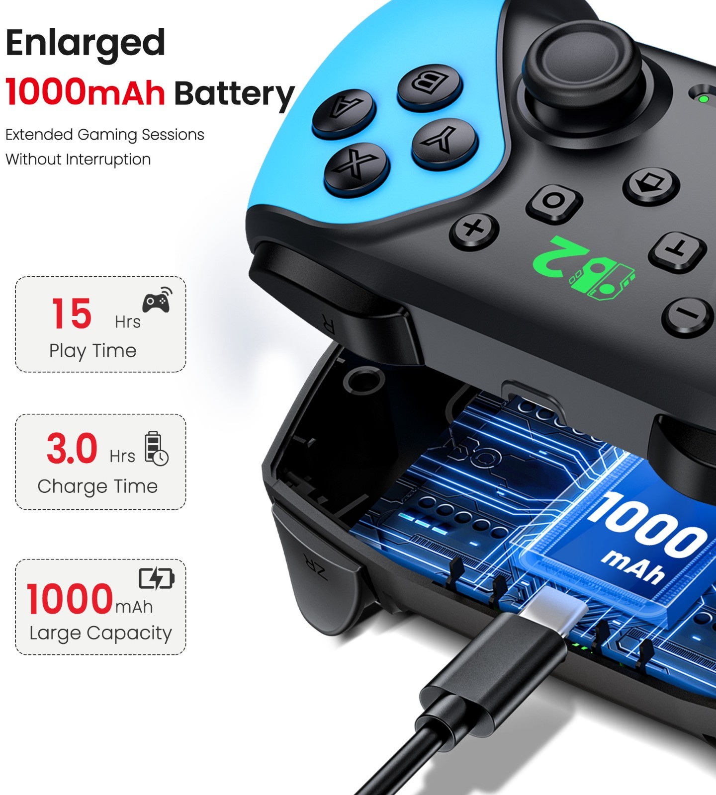Wireless Controller for PC,Switch OLED/Lite,iOS,Android Bluetooth Controller