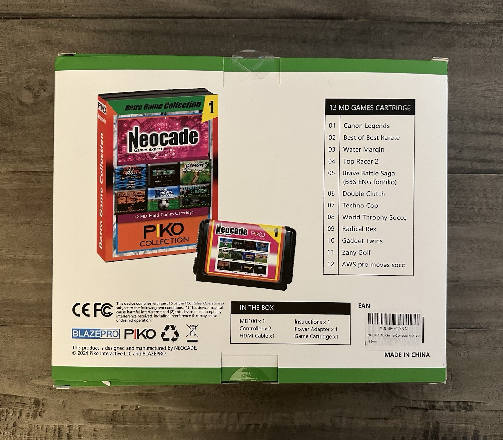 Retro Game Console 12 MD Games Cartridge Portable 18 Built-in PIKO – 30 Games