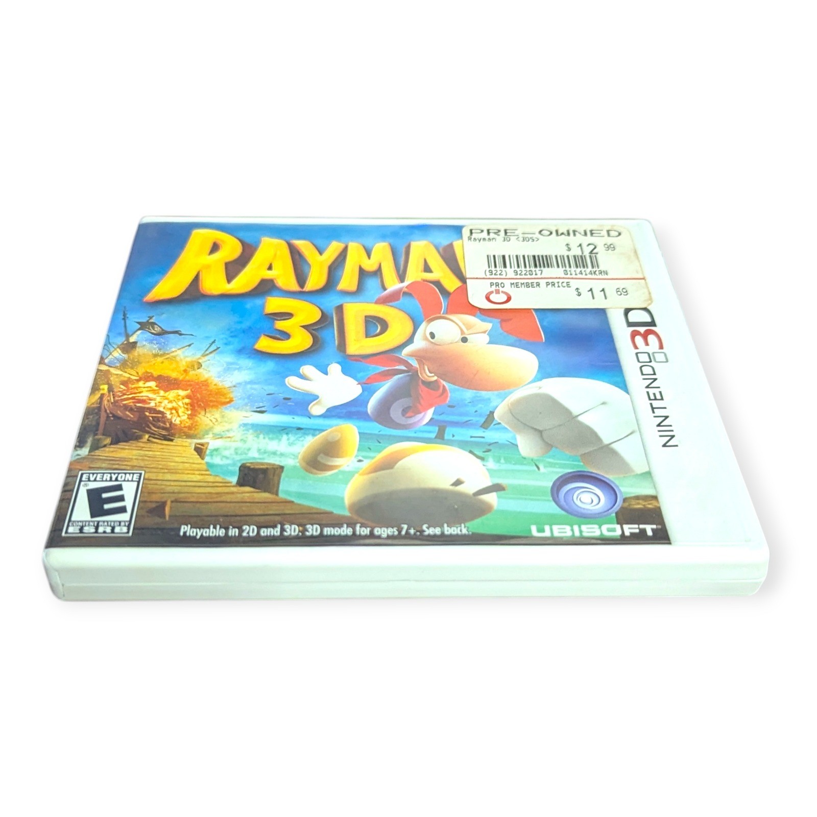 Rayman 3D Nintendo 3DS Game with Case and Cartridge