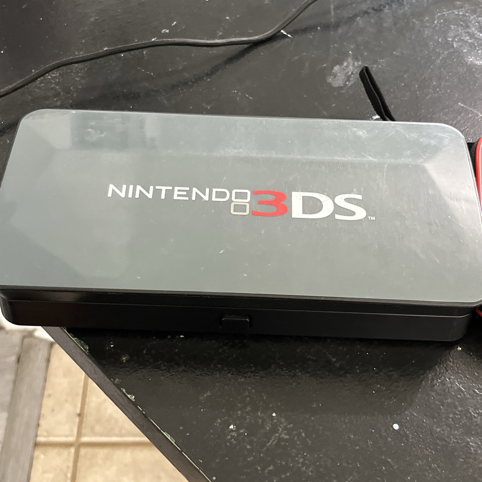 3DS Original US Console Black – Tested Working W/charger CTR 001 3 Games/2 cases
