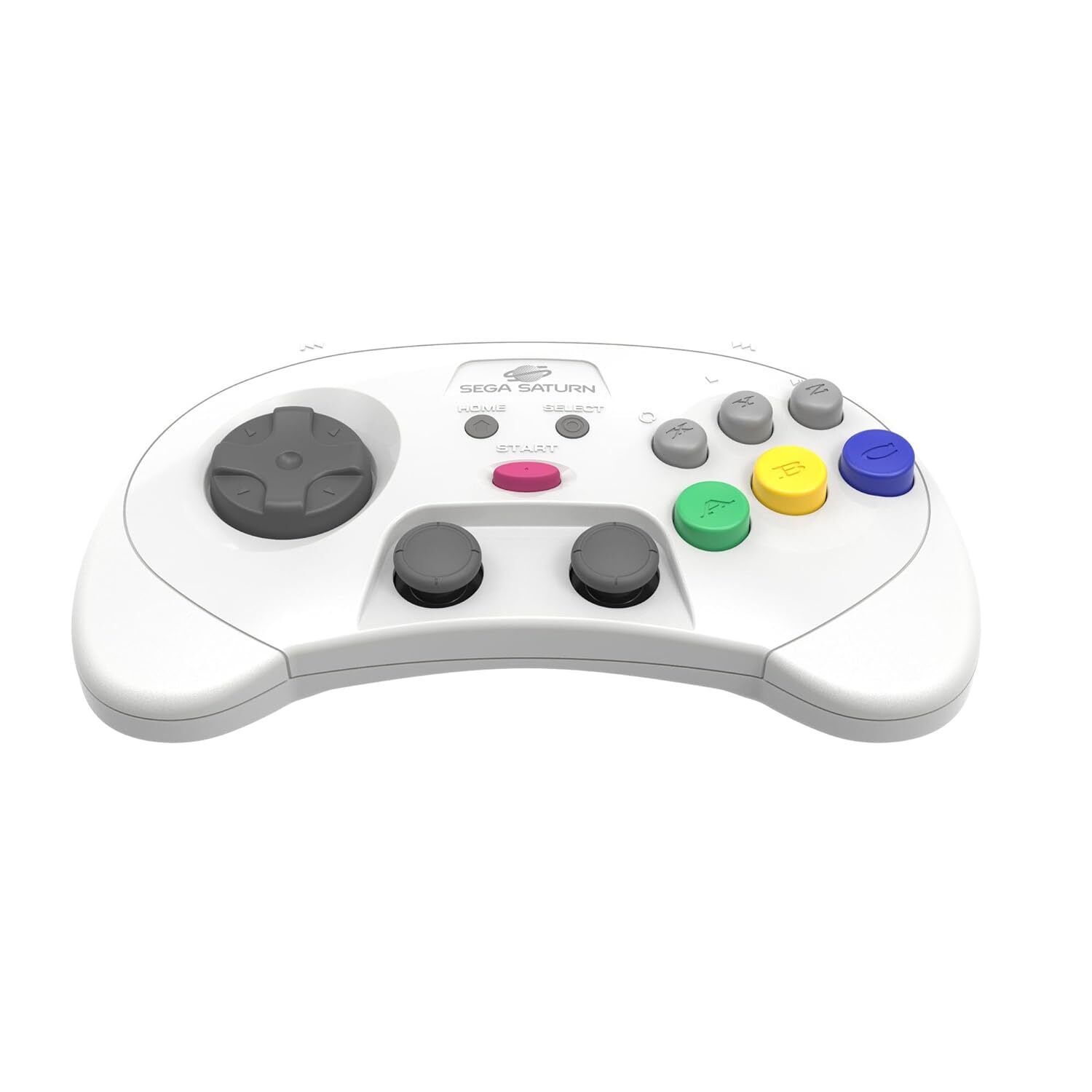 Retro-Bit SEGA Saturn® 2.4GHz Wireless Pro Controller for Sega Saturn PC – White