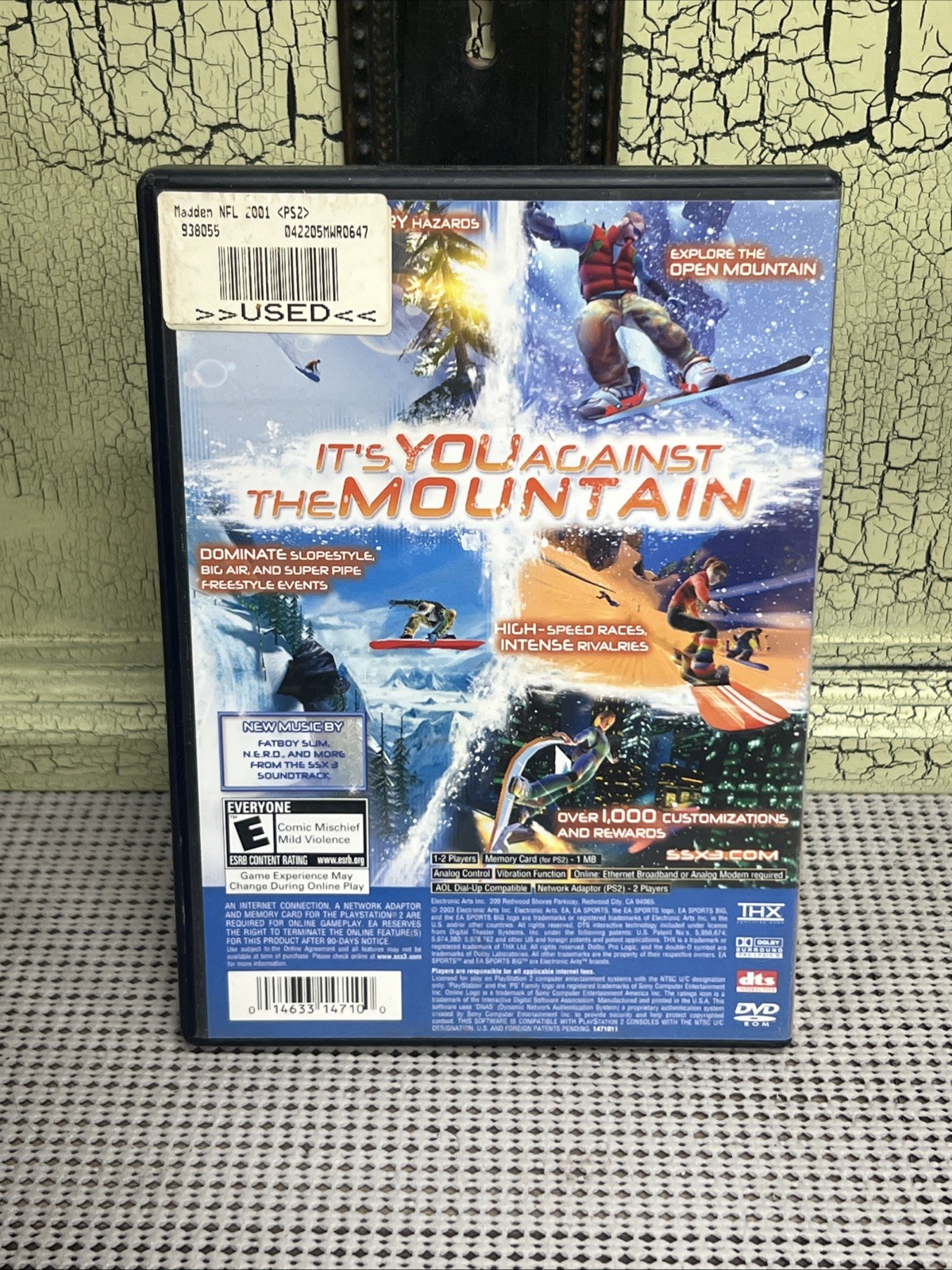 SSX 3 (Sony PlayStation 2, PS2, 2003) Black Label No Manual