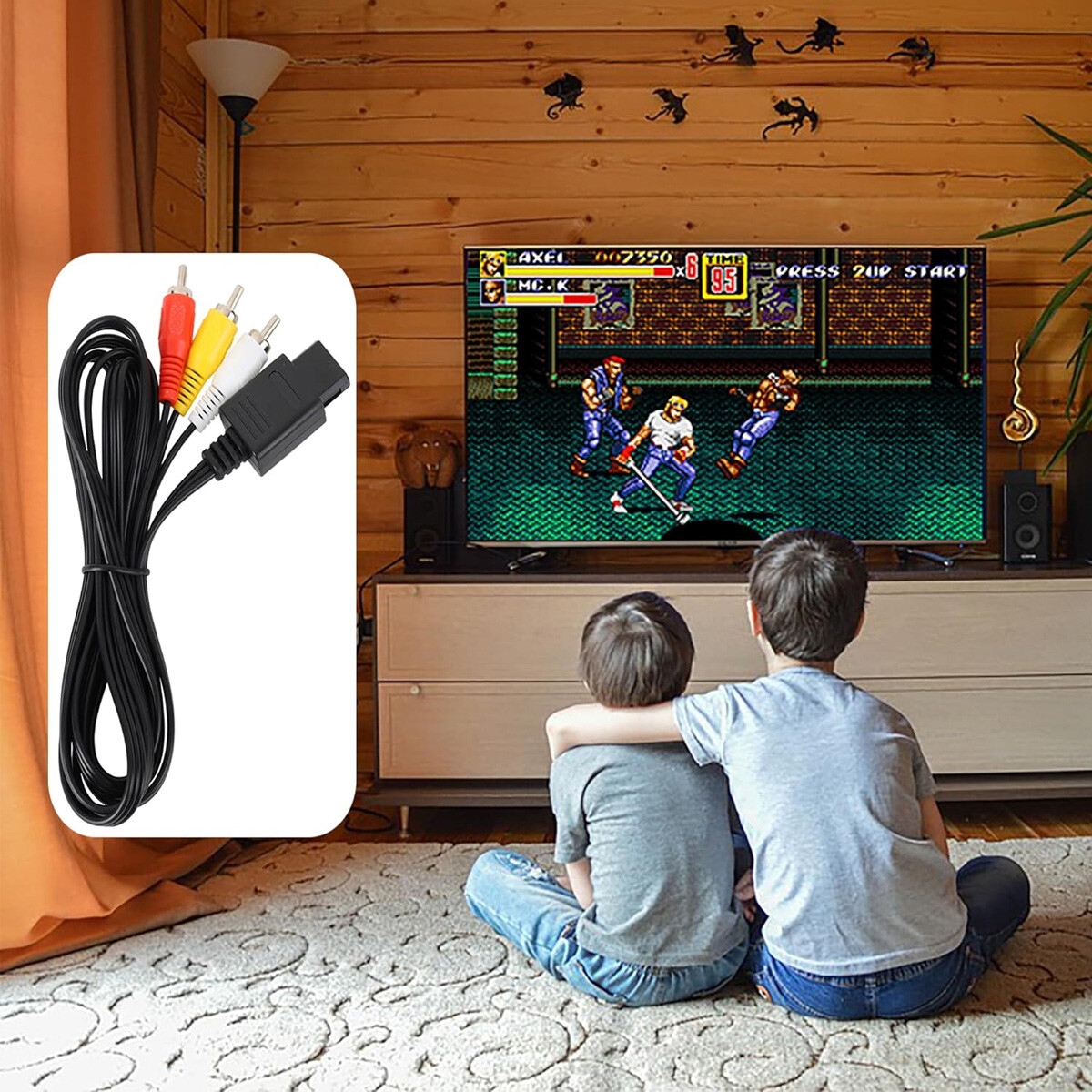 6 FT RCA AV TV Audio Video Stereo Cable Cord for Nintendo N64 SNES Gamecube Lot