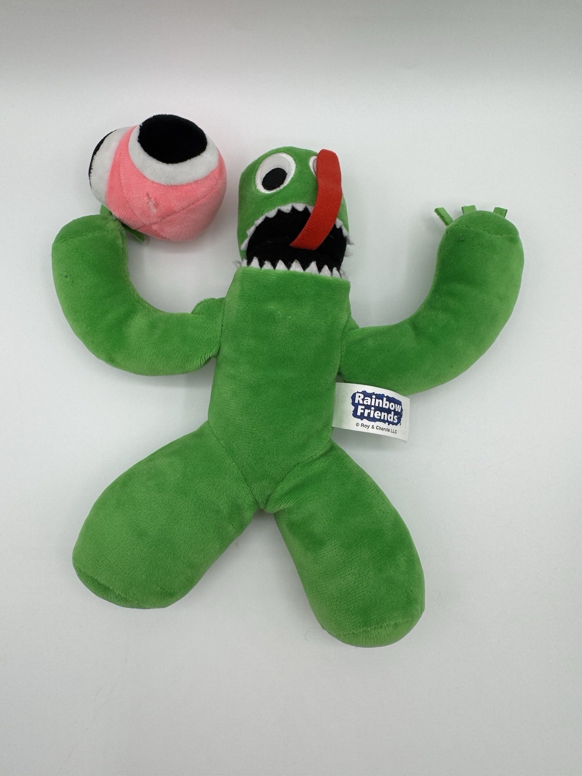 Lot Of 2 Rainbow Friends Green 8″ Plush Stuffed Toy NO TAG & DAMAGE