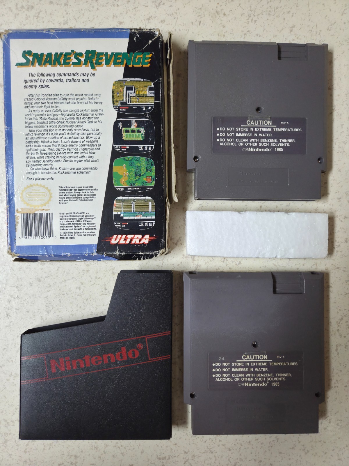 METAL GEAR & METAL GEAR 2 SNAKE’S REVENGE NES GAME W BOX! NINTENDO KONAMI TESTED