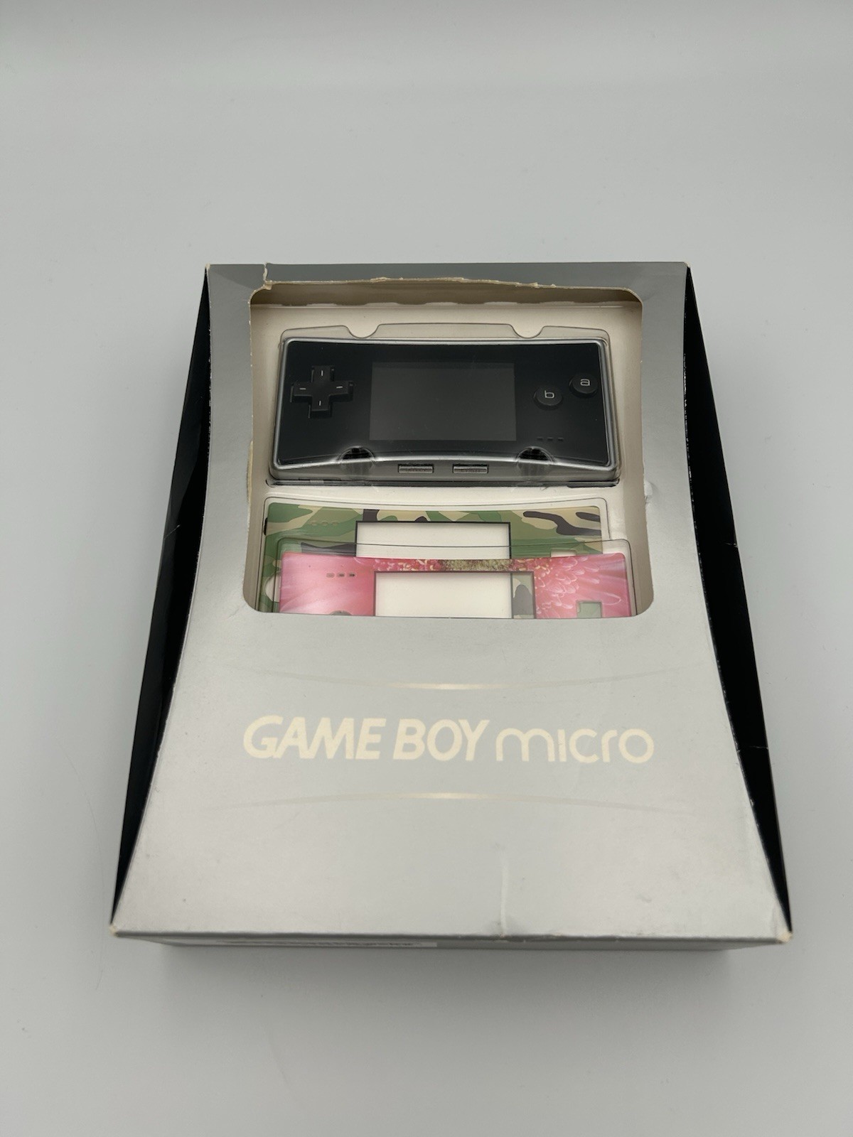 Gameboy Micro CIB – With Inserts Charger And Faceplates – Tested And Working VGC