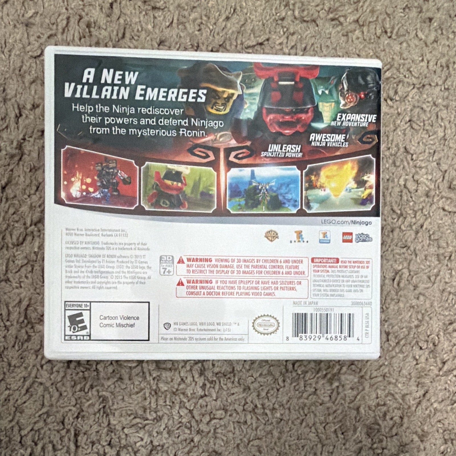 LEGO Ninjago: Shadow of Ronin Nintendo 3DS 2015 NTSC-U/C E10+