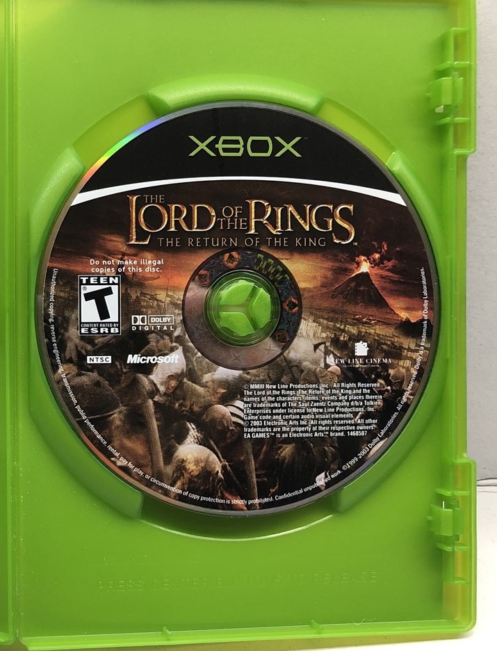 Lord of the Rings: The Return of the King (Microsoft Xbox, 2003) Clean Tested
