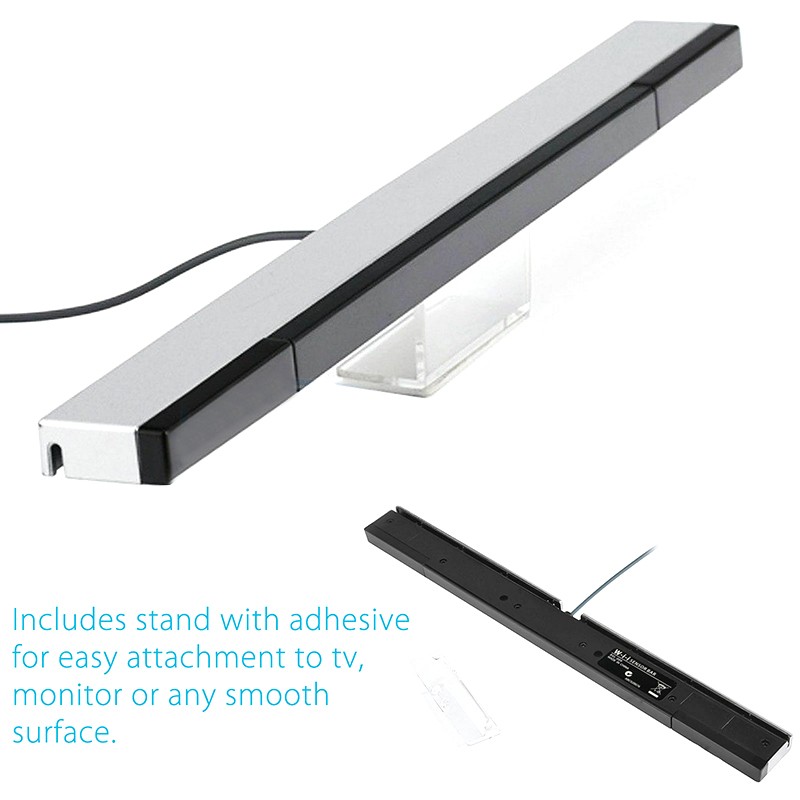 SENSOR BAR FOR NINTENDO WII & WII U WITH STAND WIRED INFRARED RECEIVER – NEW