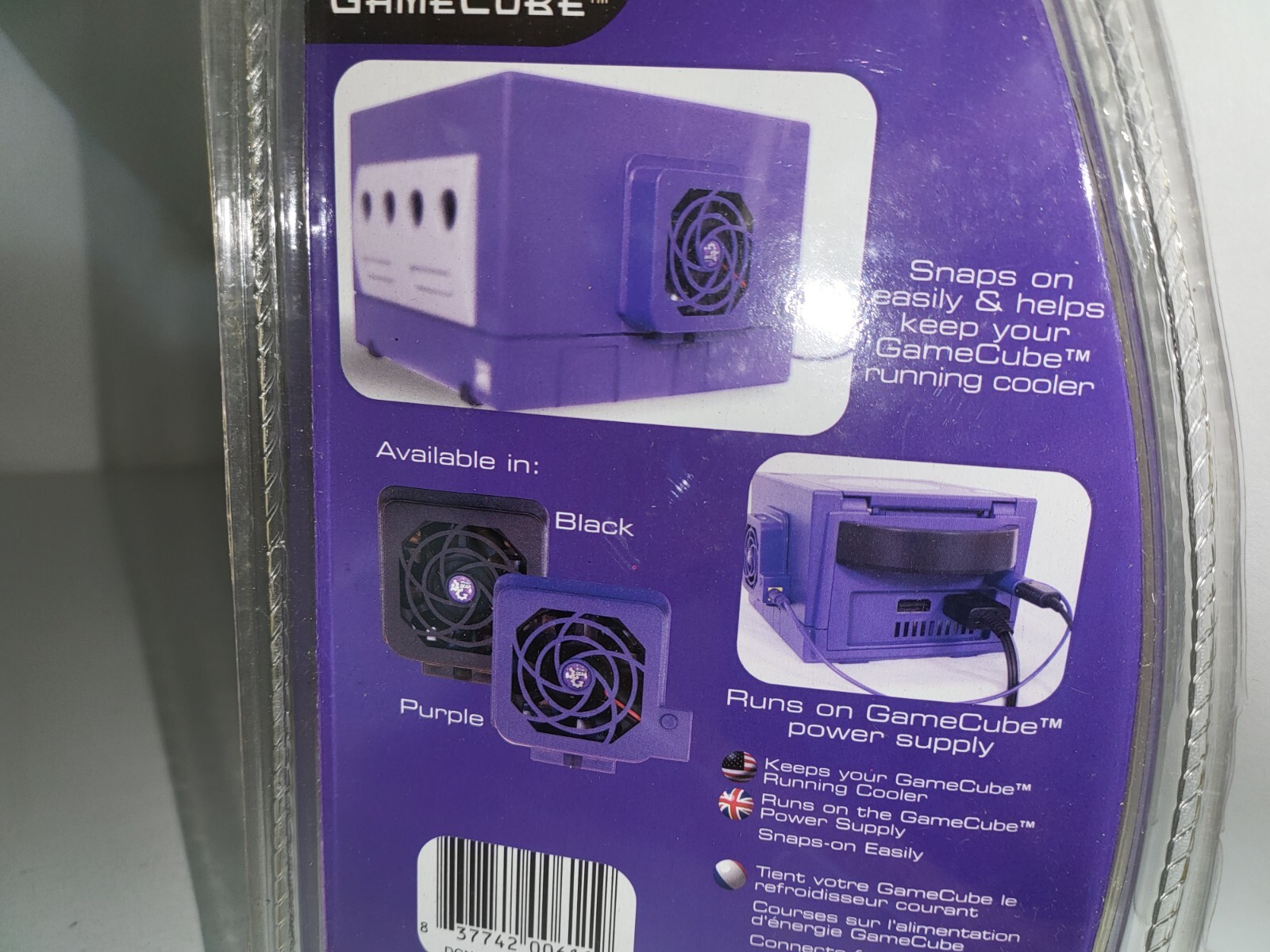 NEW Snap on External indigo/Purple Gamecube Console System Digi Cooling Fan