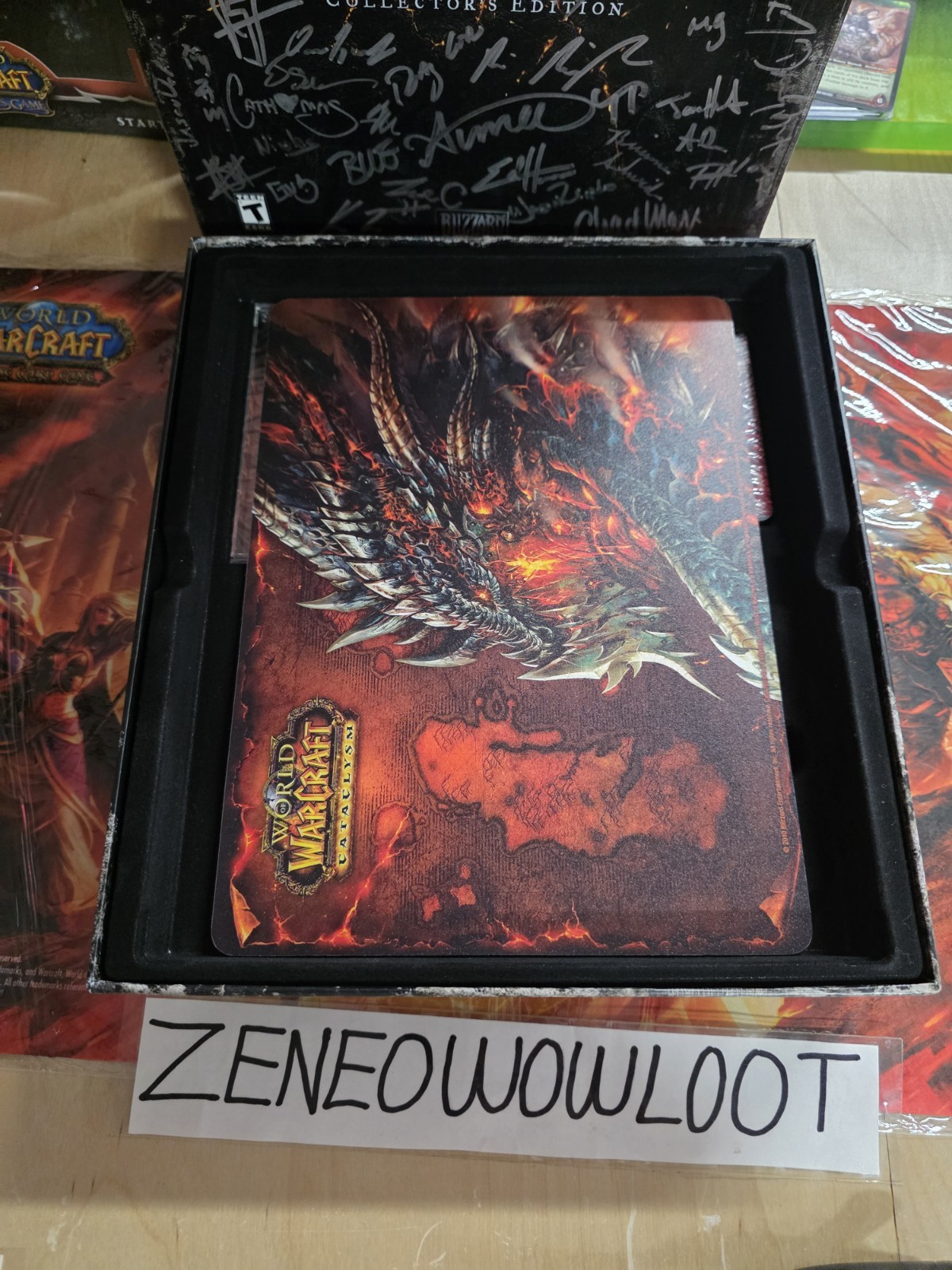 NEW World of Warcraft Cataclysm Collector’s Edition WoW Dev Team Signed