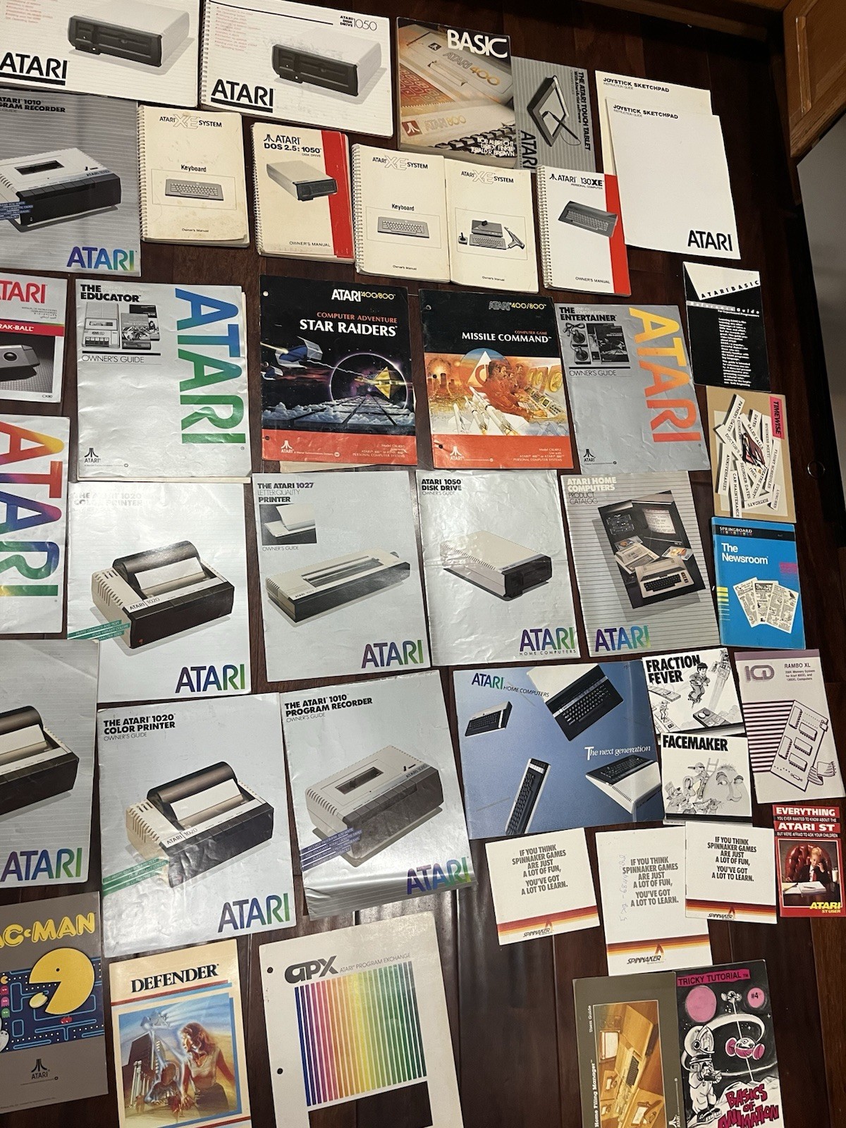 giant atari owners user manuals game manuals & more Lot 62 400/800 1050