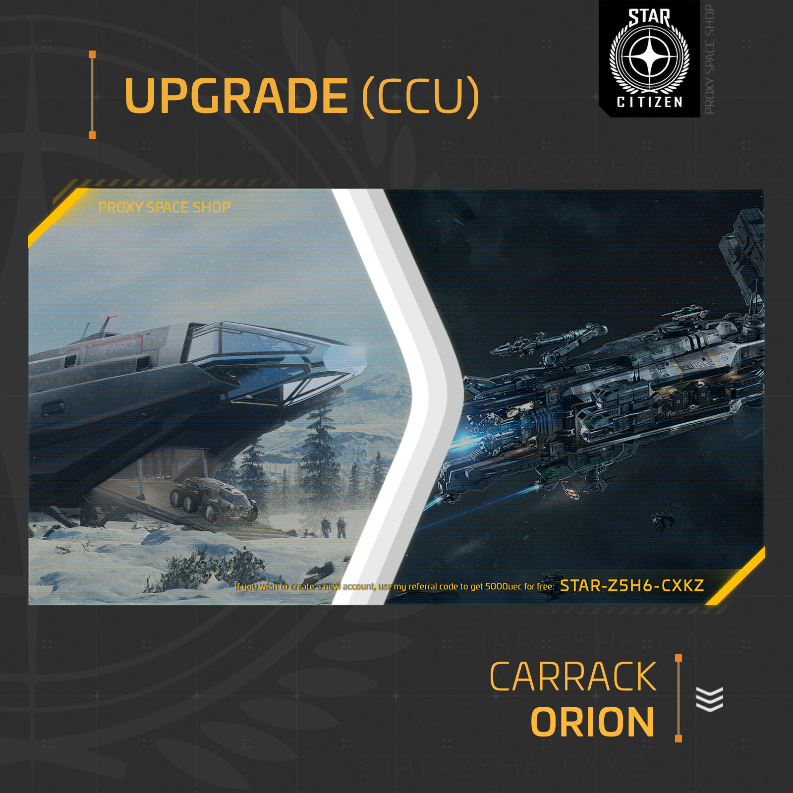 Star Citizen – RSI ORION – UPGRADE – (CCU)