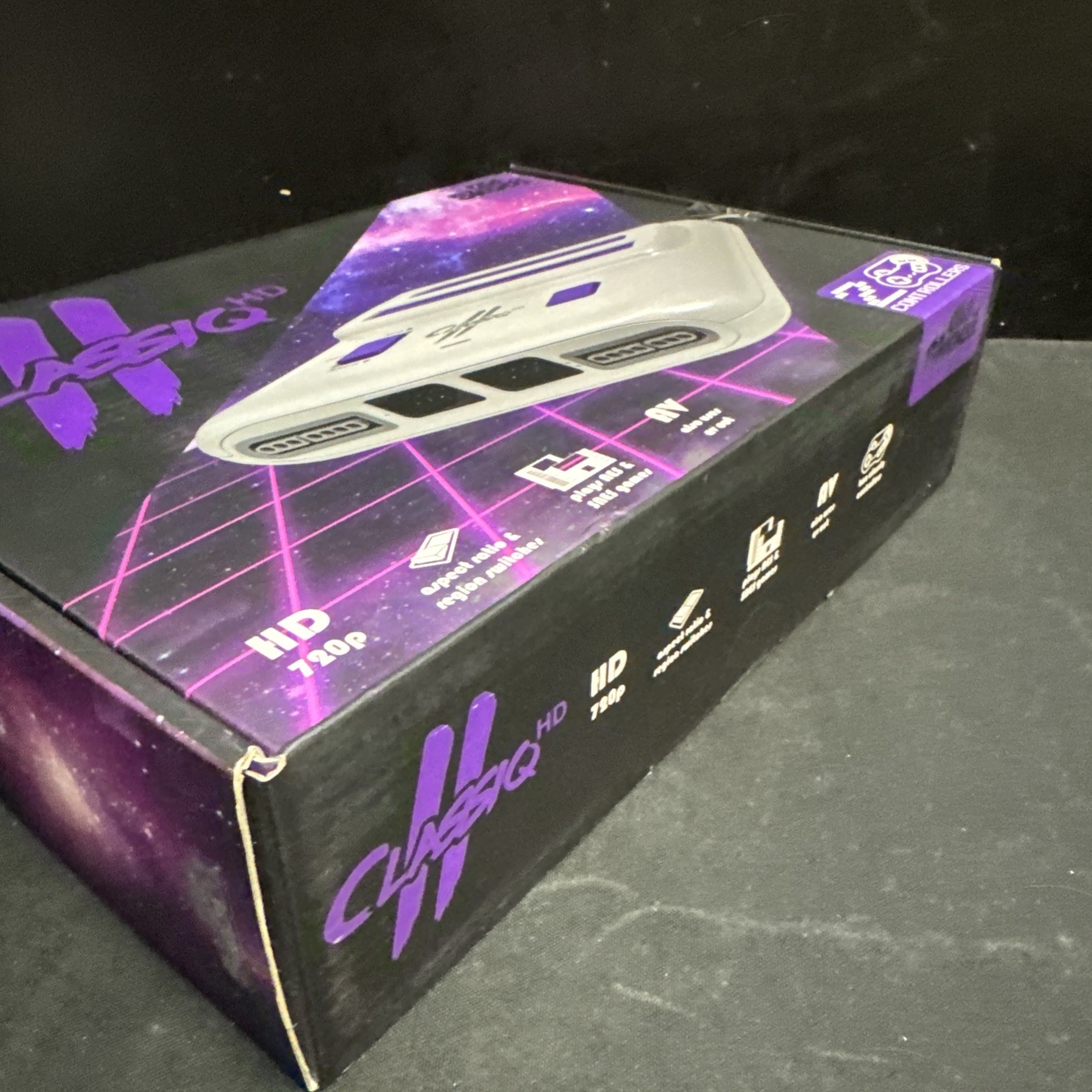 Classiq 2 HD 720p Twin Video Game System Grey/Purple for SNES/NES *OLD SKOOL*