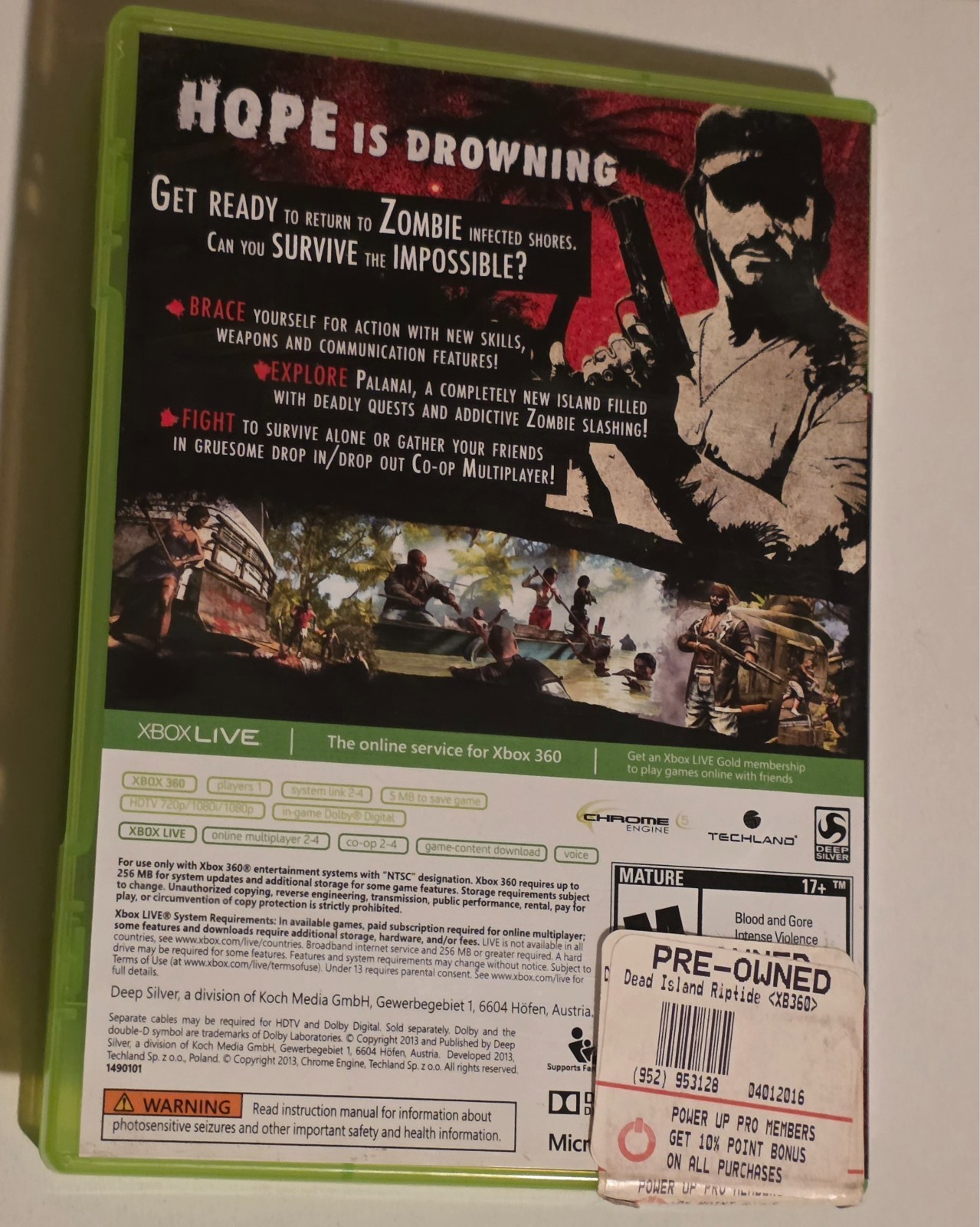 Dead Island: Riptide — Special Edition (Microsoft Xbox 360, 2013)