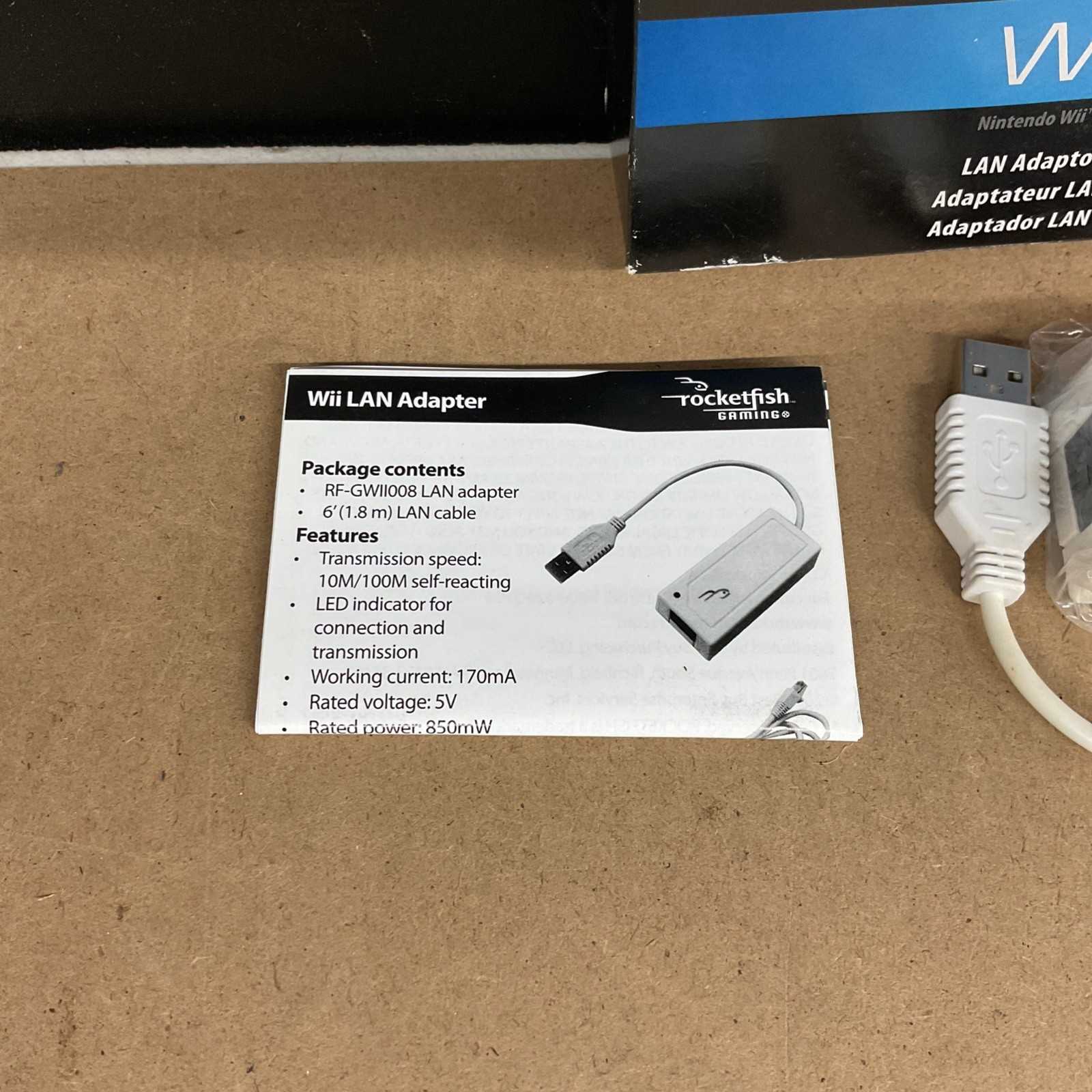 Rocketfish Gaming Nintendo Wii Network USB LAN Adapter