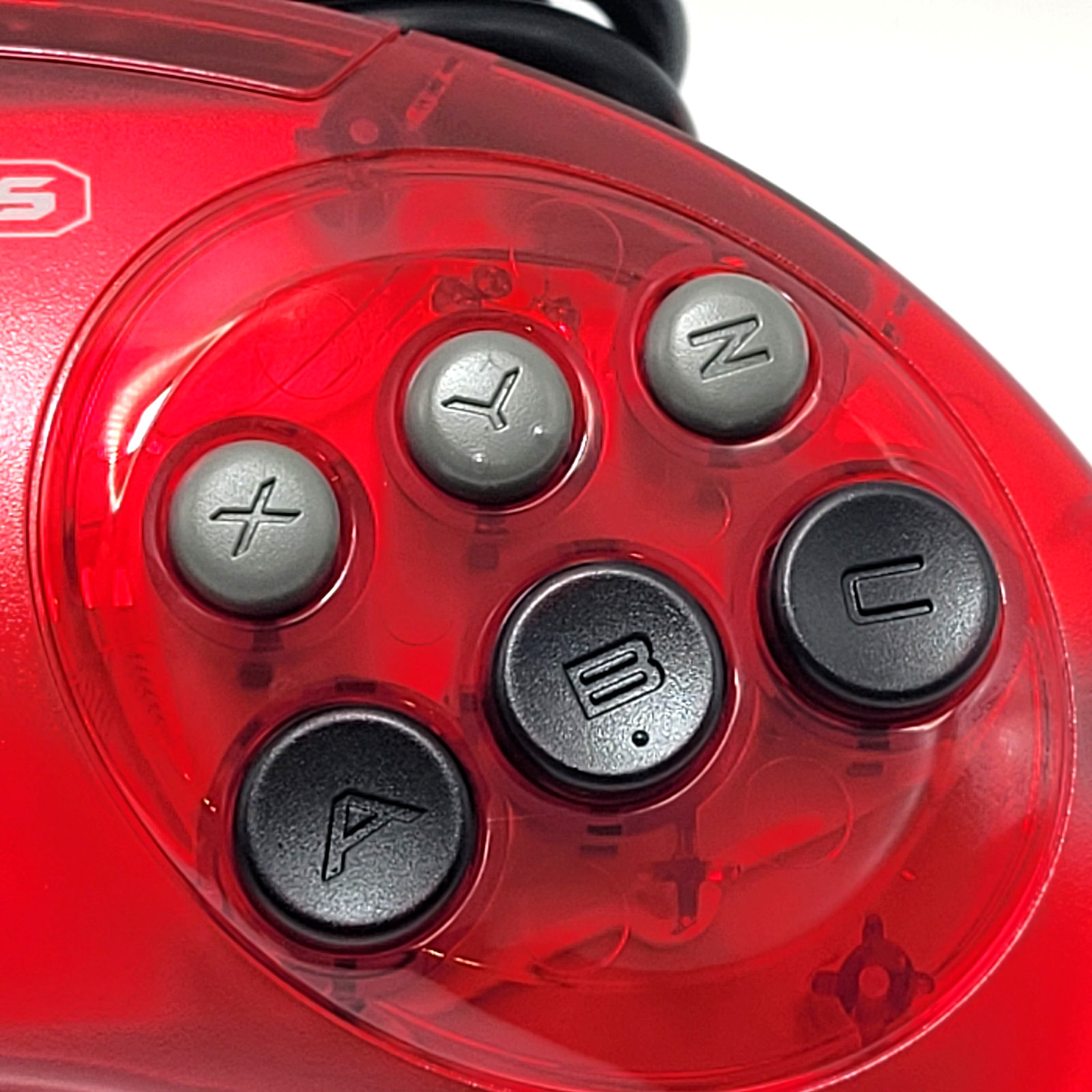 Retro-Bit Official Sega Genesis 6-Button Controller Pad for Sega Genesis – Red