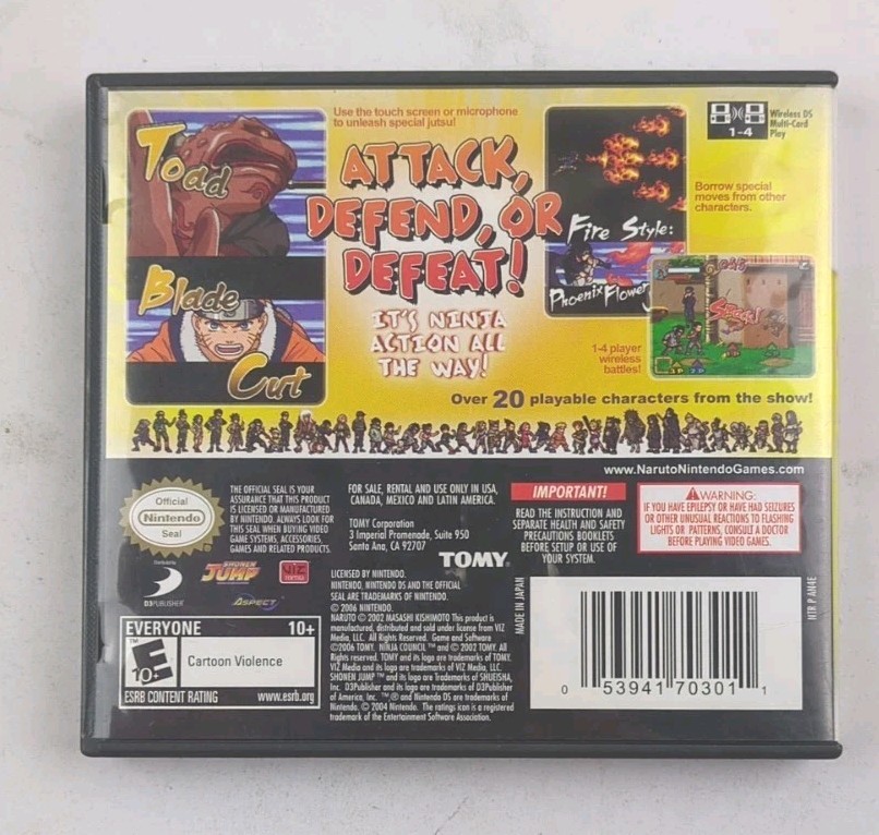Naruto: Ninja Council 3 Nintendo DS Complete In Box W/Manual + Inserts CIB