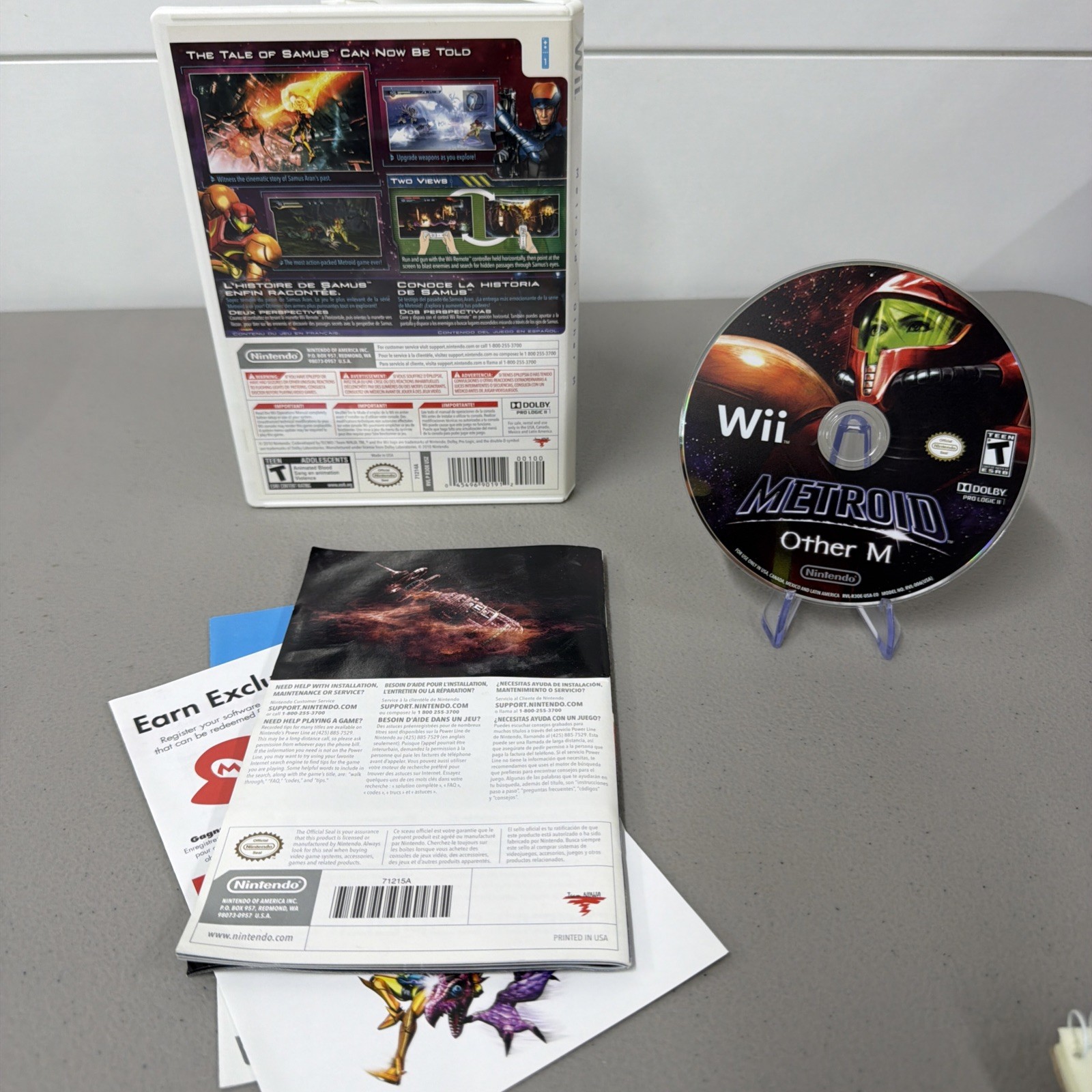 Metroid: Other M (Nintendo Wii, 2010) CIB Tested And Working